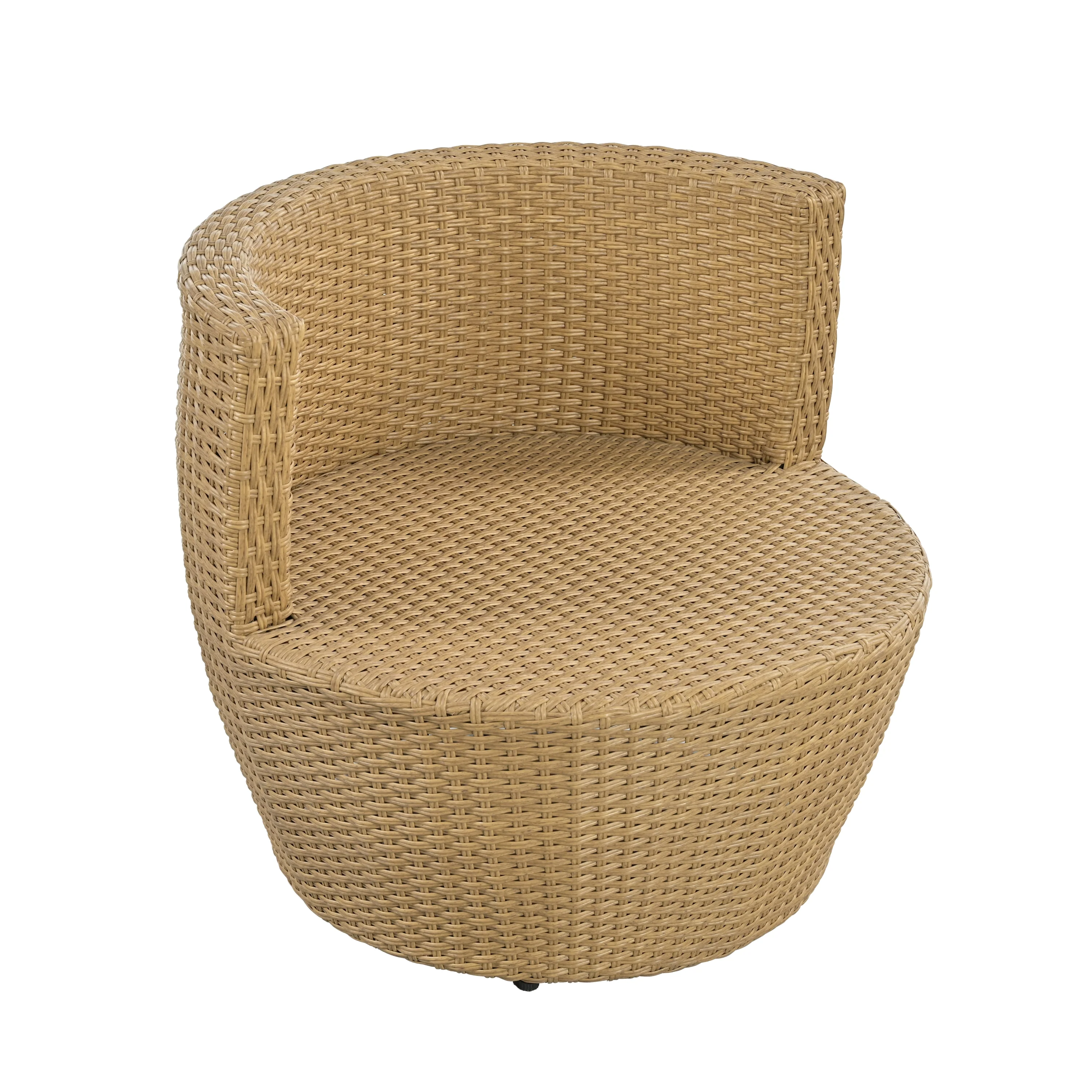 Laurela Outdoor Patio 3pc Boho Faux Wicker Chat Set - furnishings