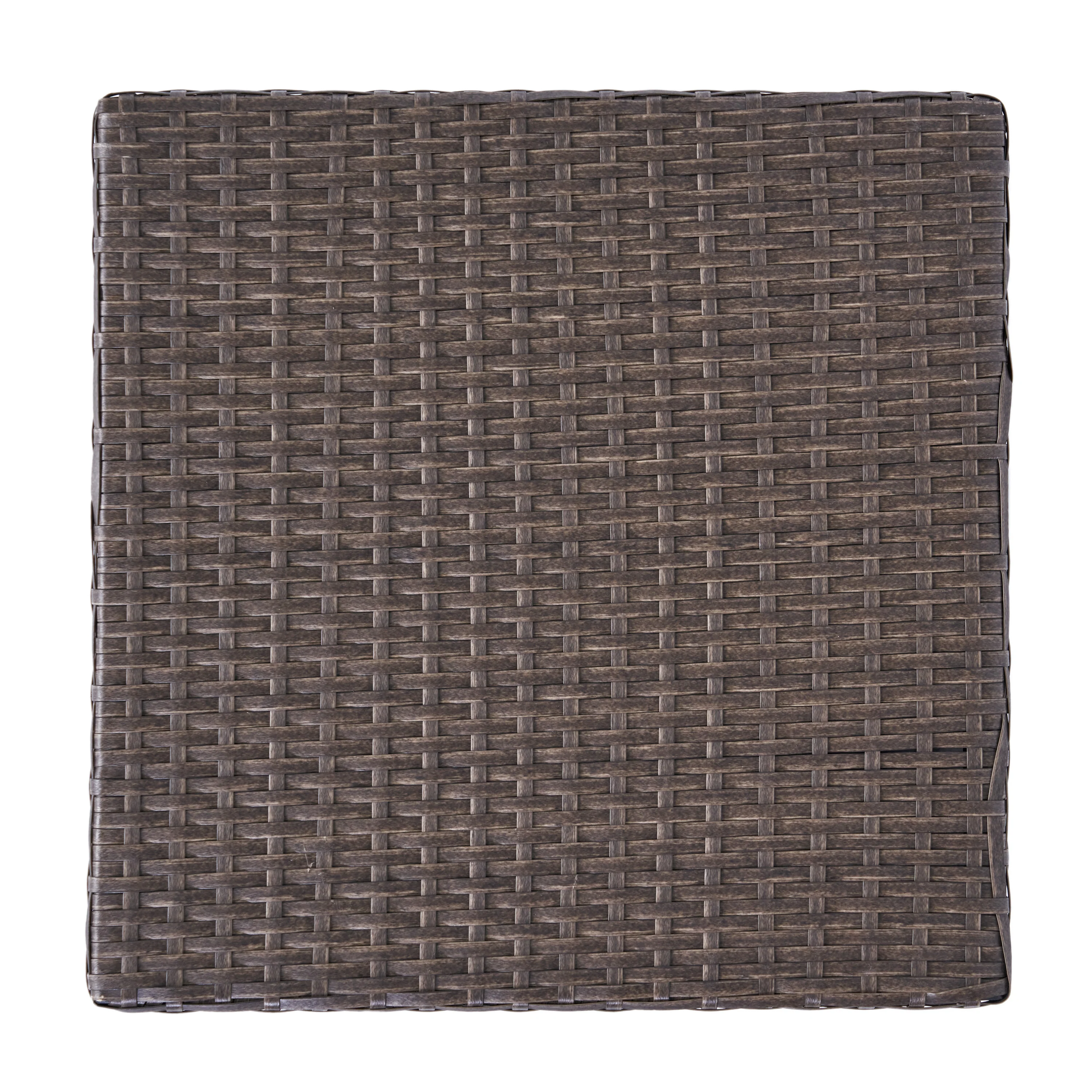 Venice Outdoor Light Brown Wicker Side Table - furnishings