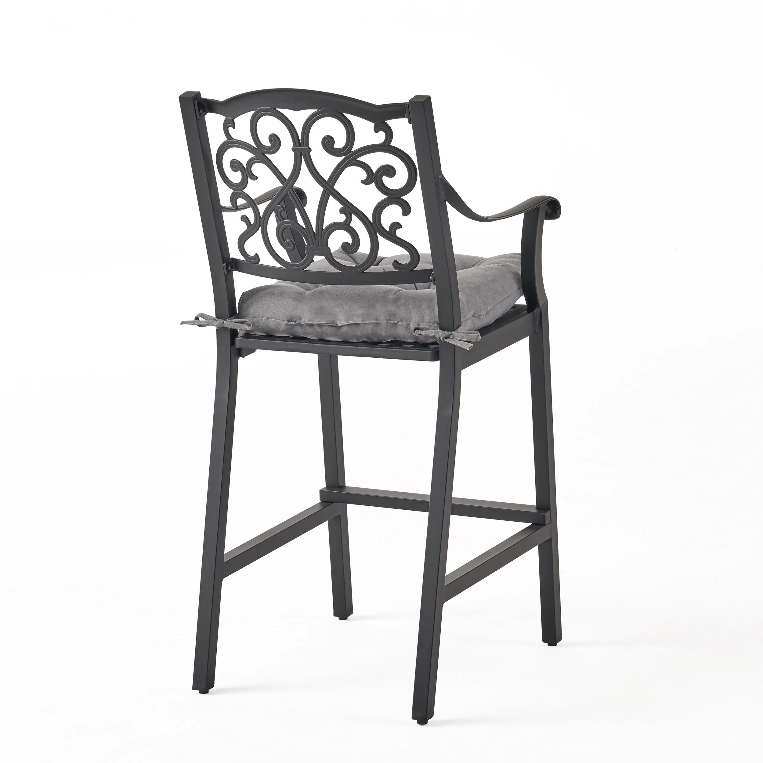 Roberta Outdoor Barstool with Cushion (Set of 2) - furnishings