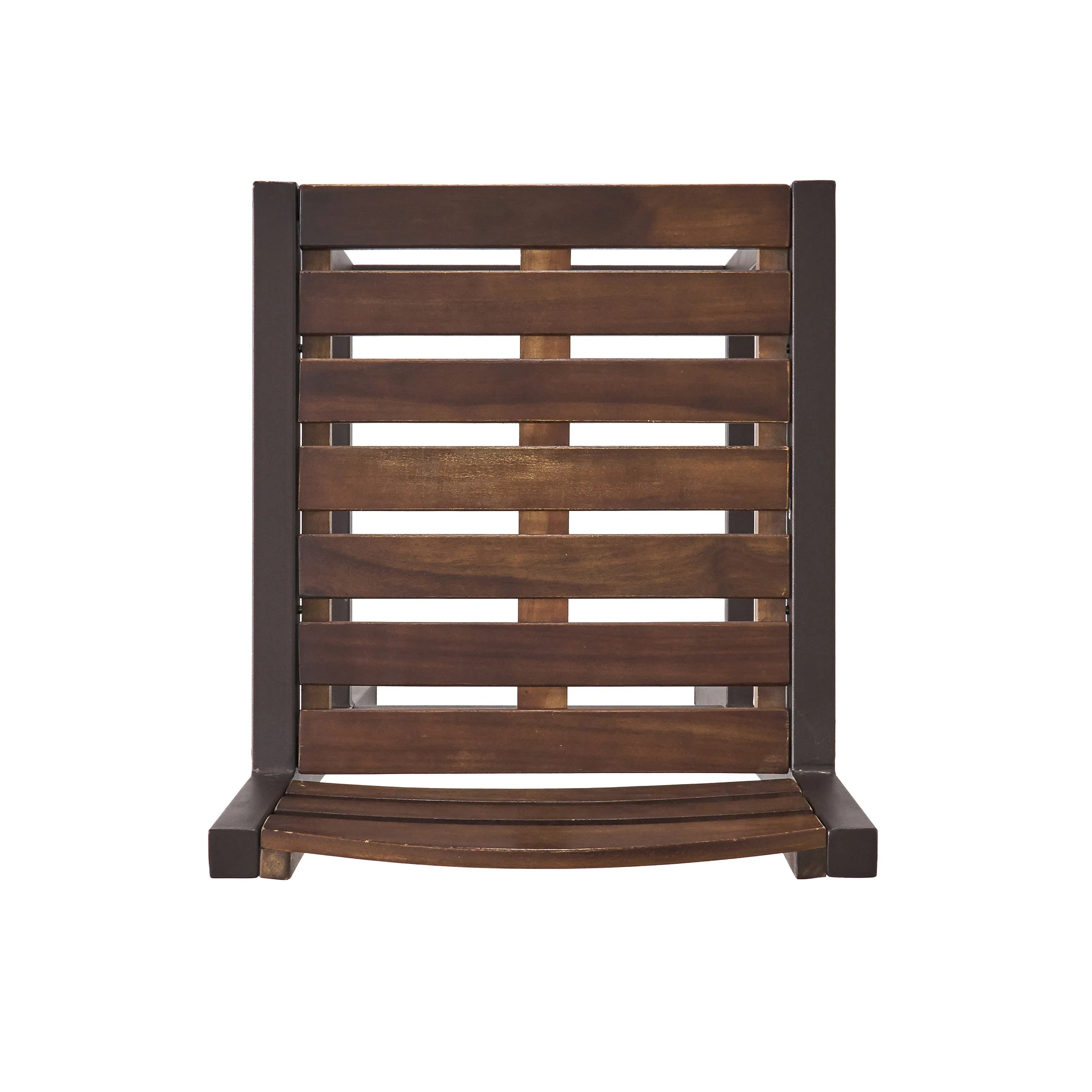 Isabel Dark Brown Acacia Wood & Rustic Metal Bar With 30-Inch Barstools - furnishings