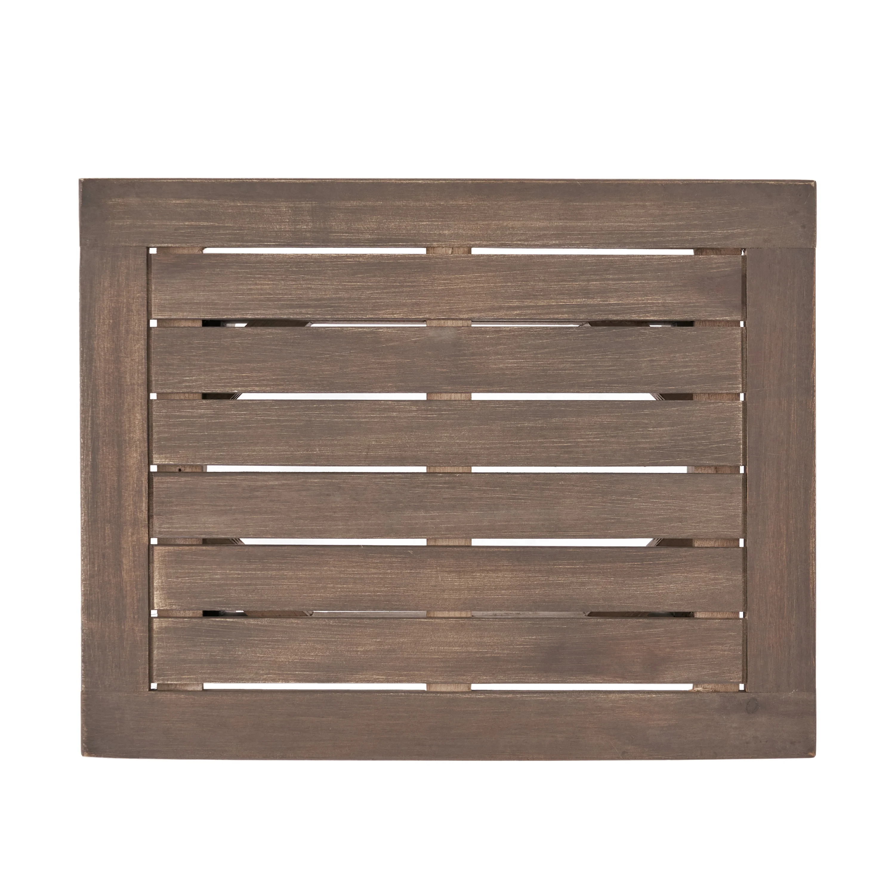 Sadie Outdoor Acacia Wood Accent Table, Gray Finish - furnishings