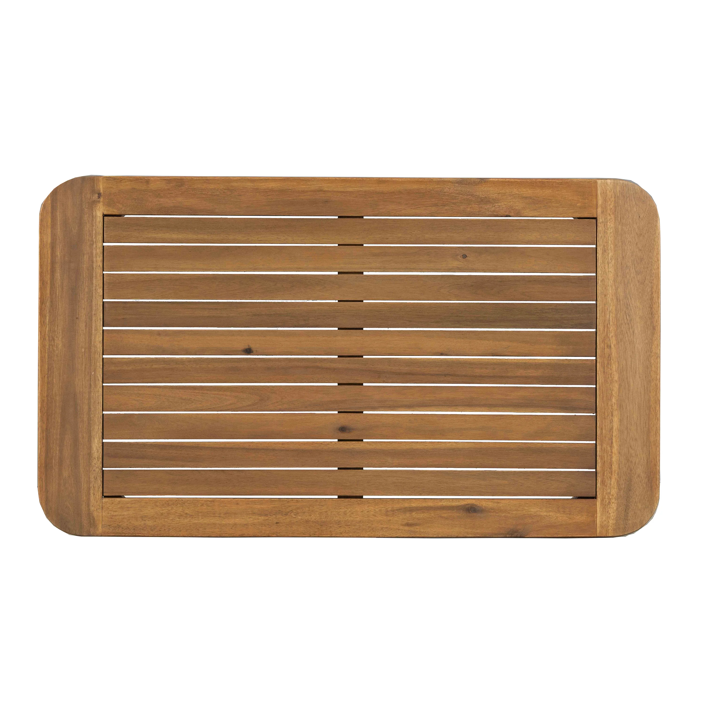 Oriona Outdoor Patio Acacia Wood Coffee Table, Teak + Beige - furnishings