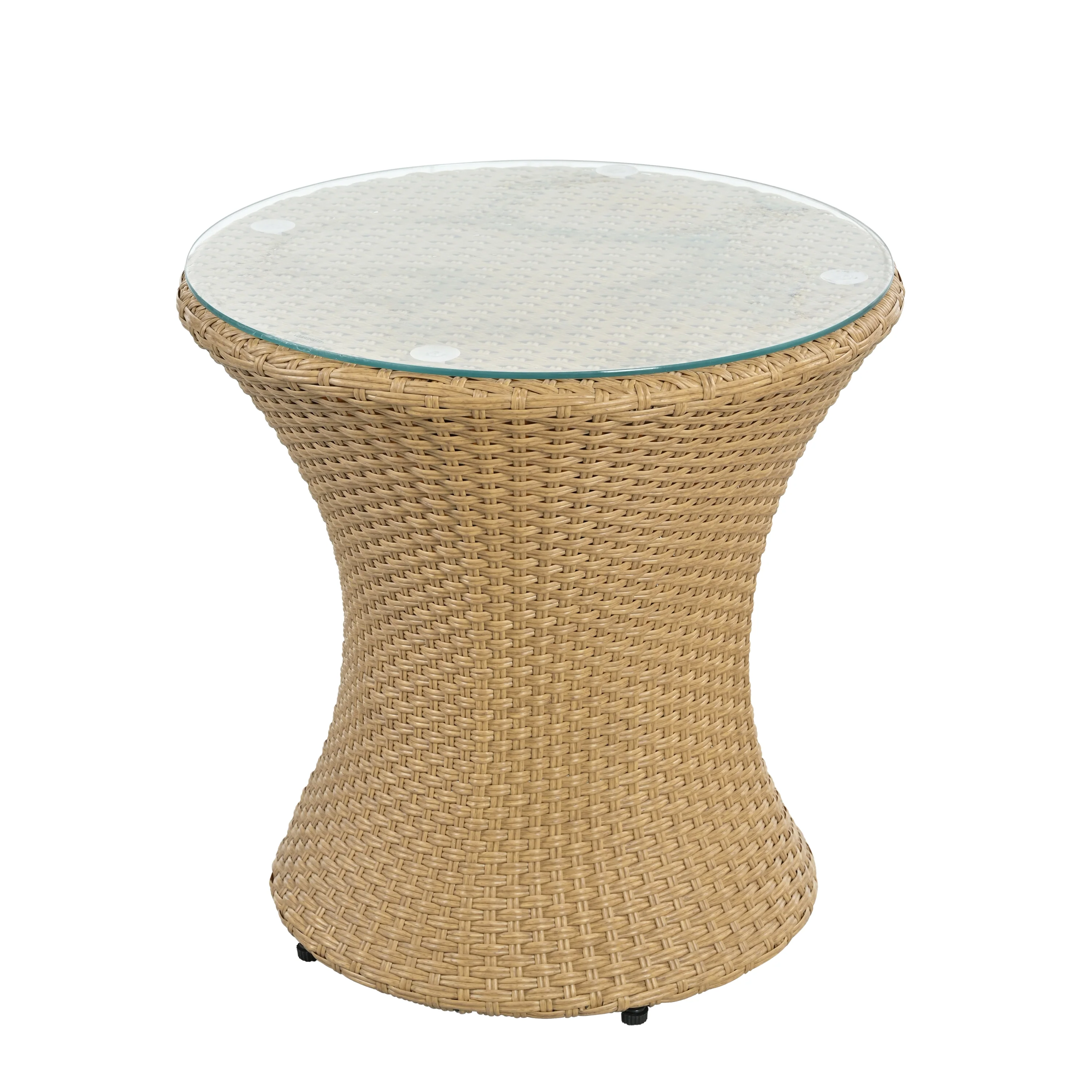 Laurela Outdoor Patio 3pc Boho Faux Wicker Chat Set - furnishings