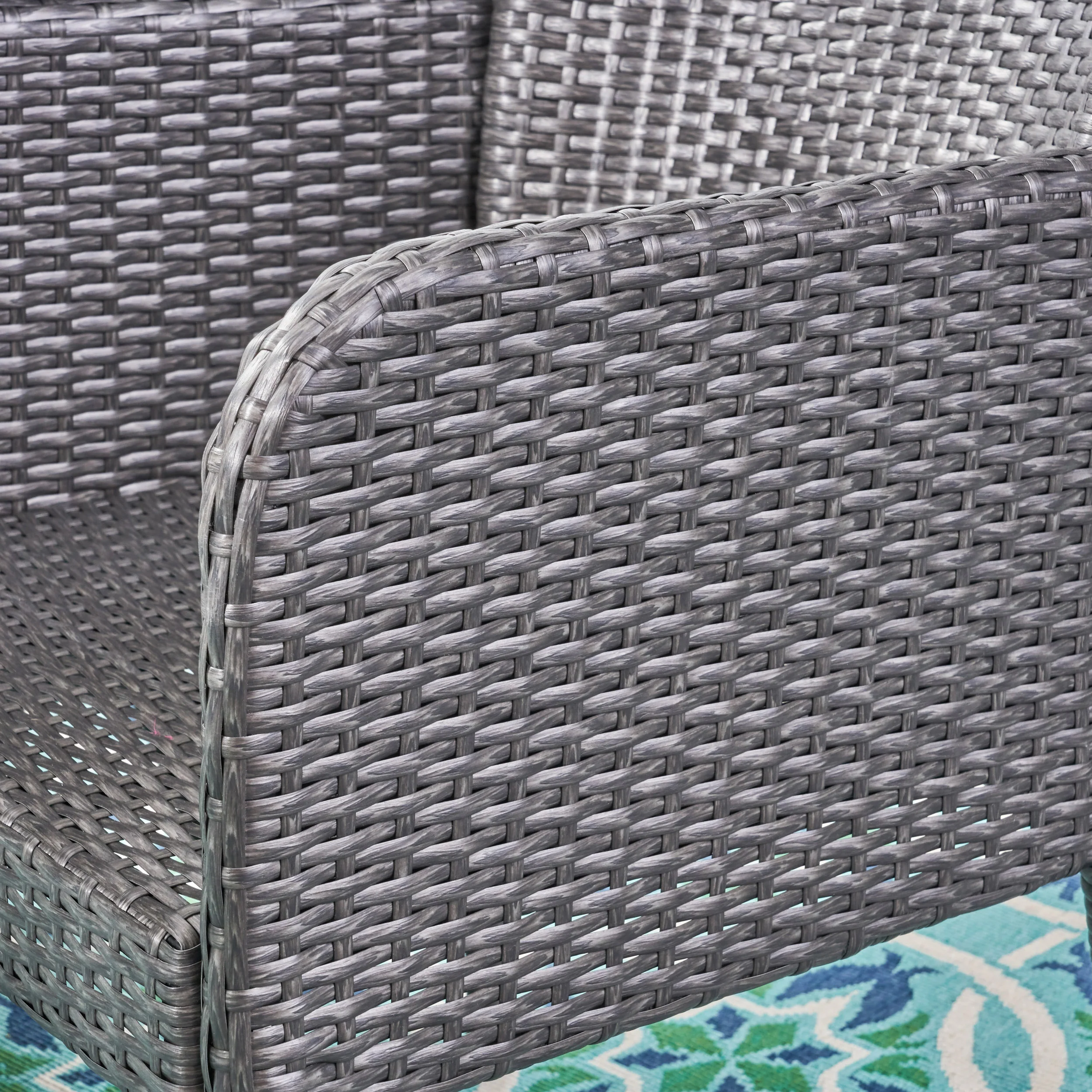 Daisy Outdoor Gray Wicker Dining Chair (Set of 2) - furnishings