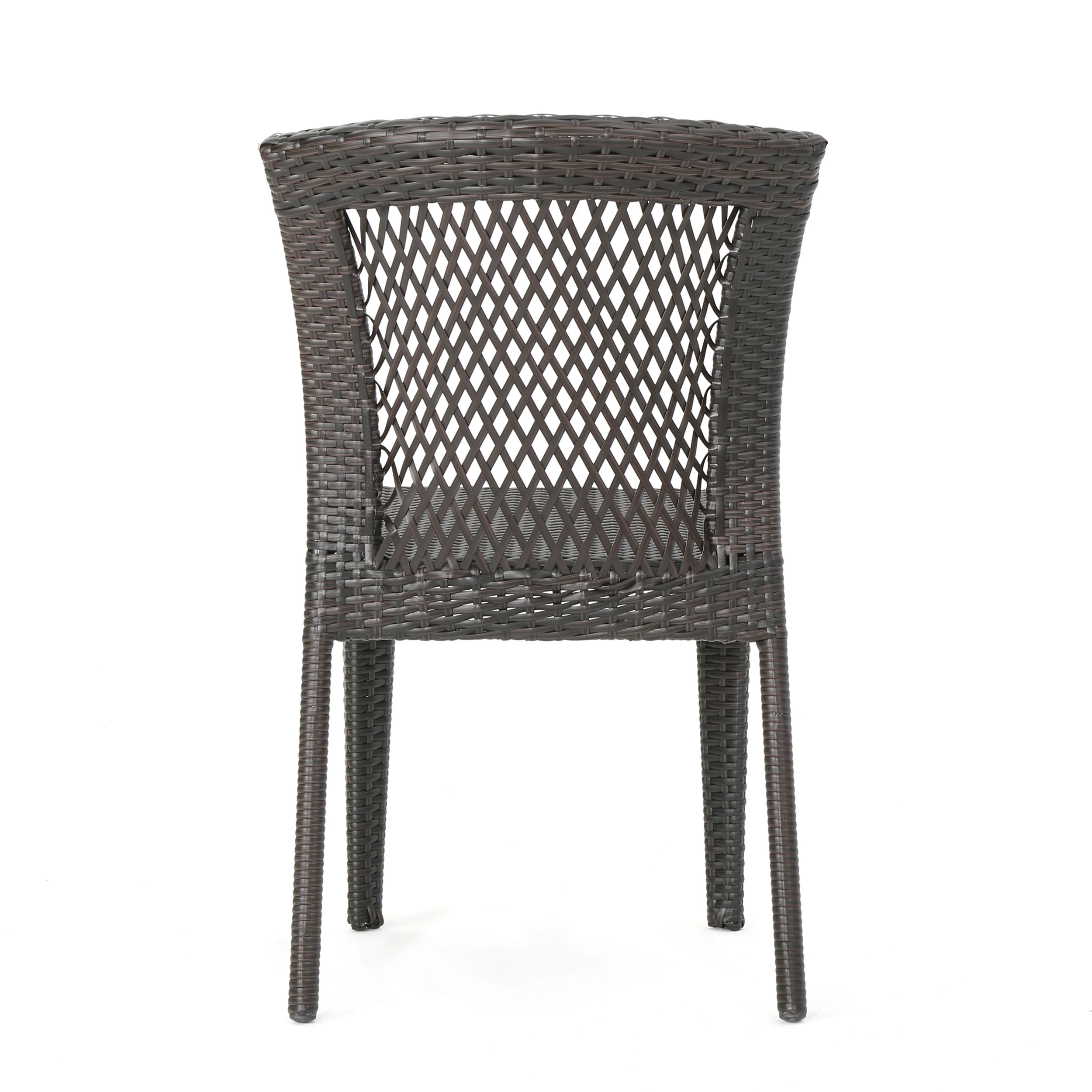 Chatham Outdoor Multi-brown Wicker Stacking Dining Chairs (Set of 4) - furnishings