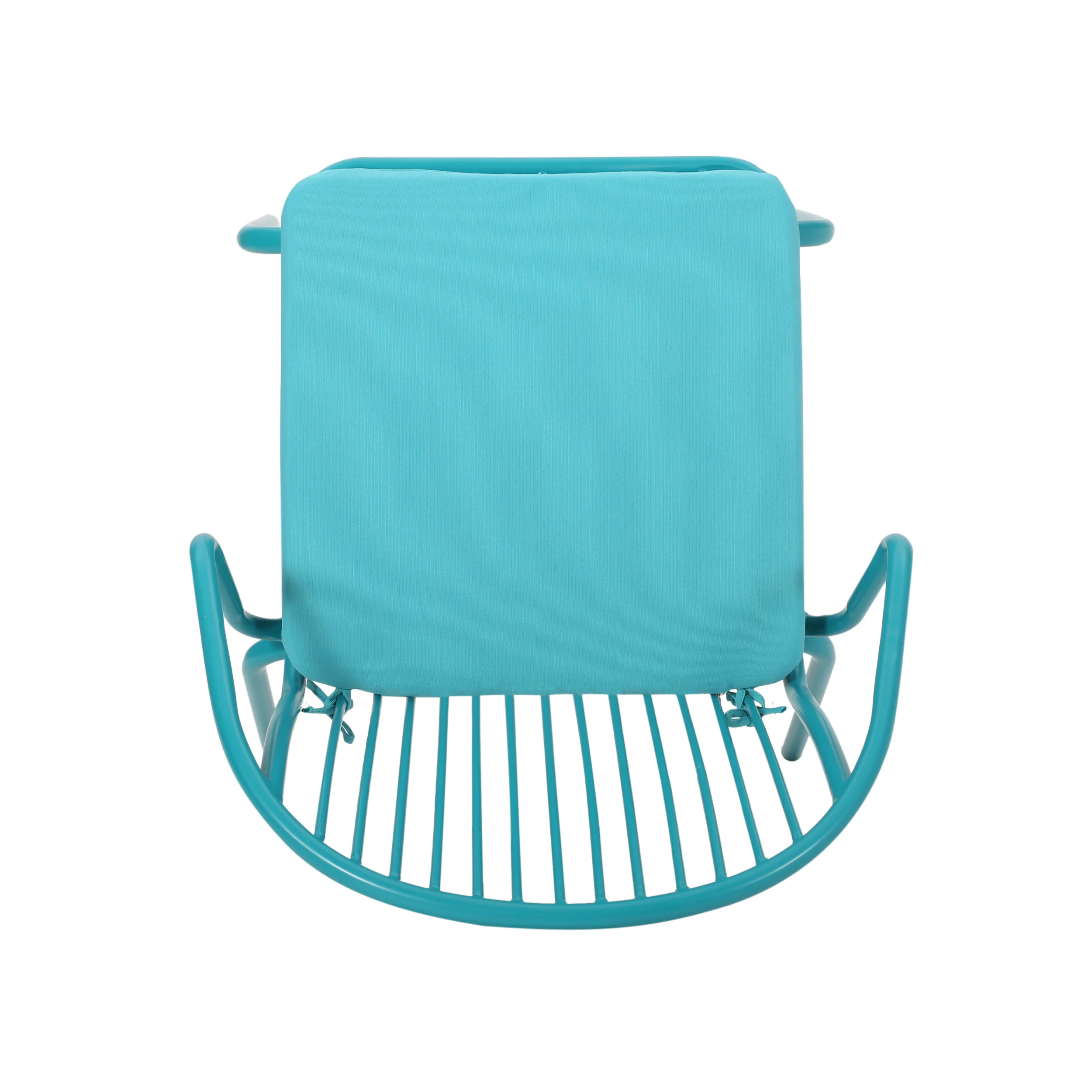 Emily Outdoor Modern Iron Club Chair with Cushion (Set of 2) - furnishings
