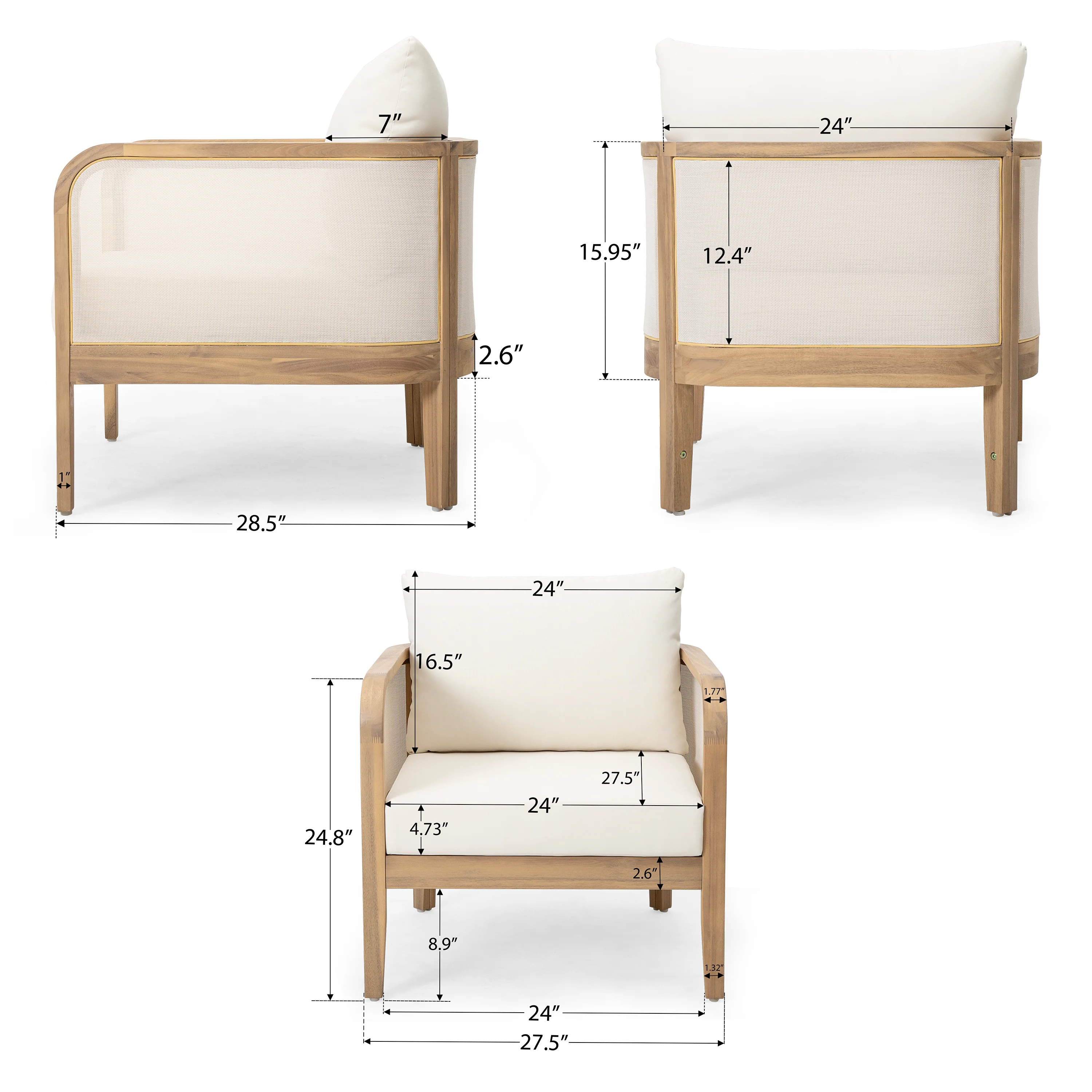 Larci Modern Outdoor Patio Club Chair - furnishings