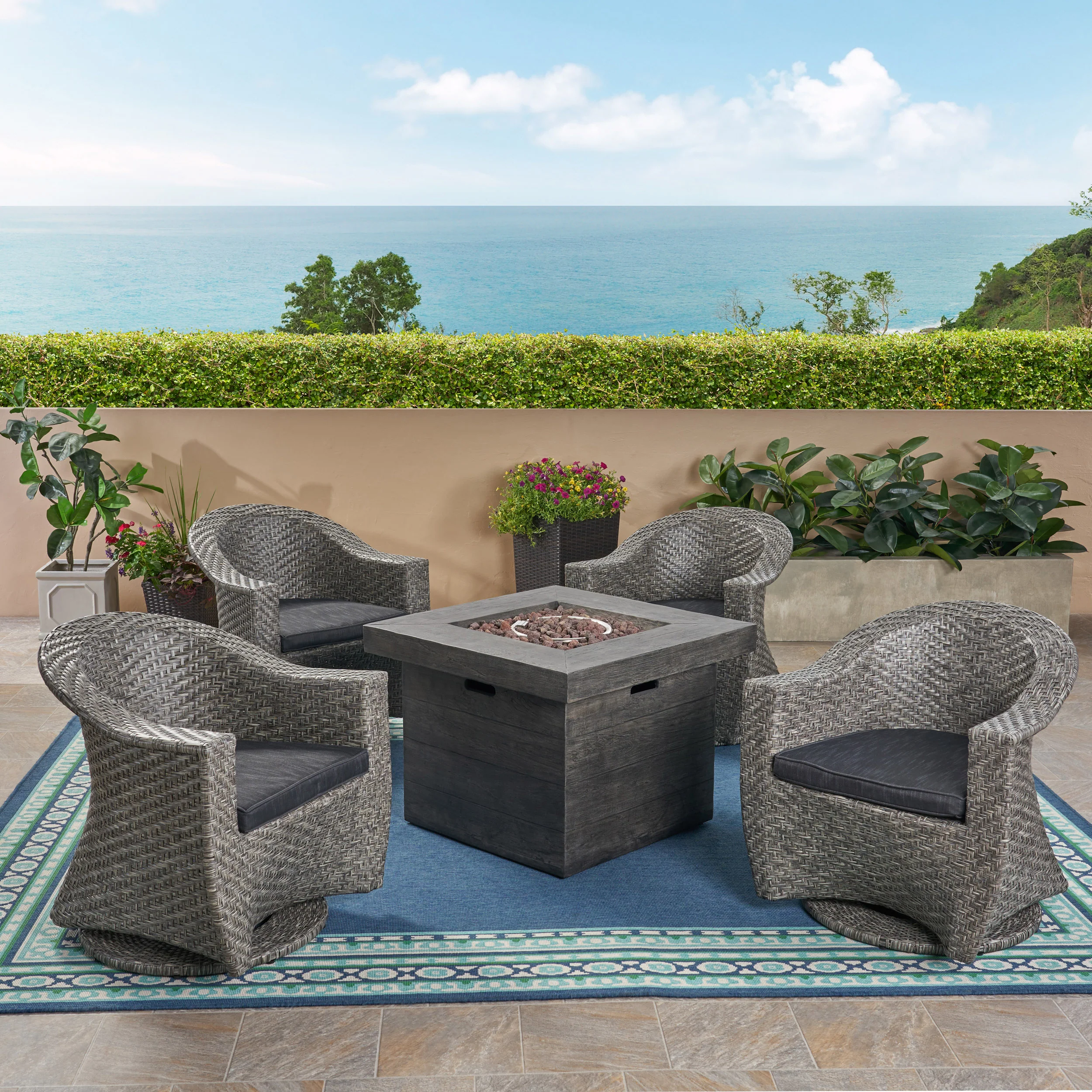 Philipppa Patio Fire Pit Set - furnishings