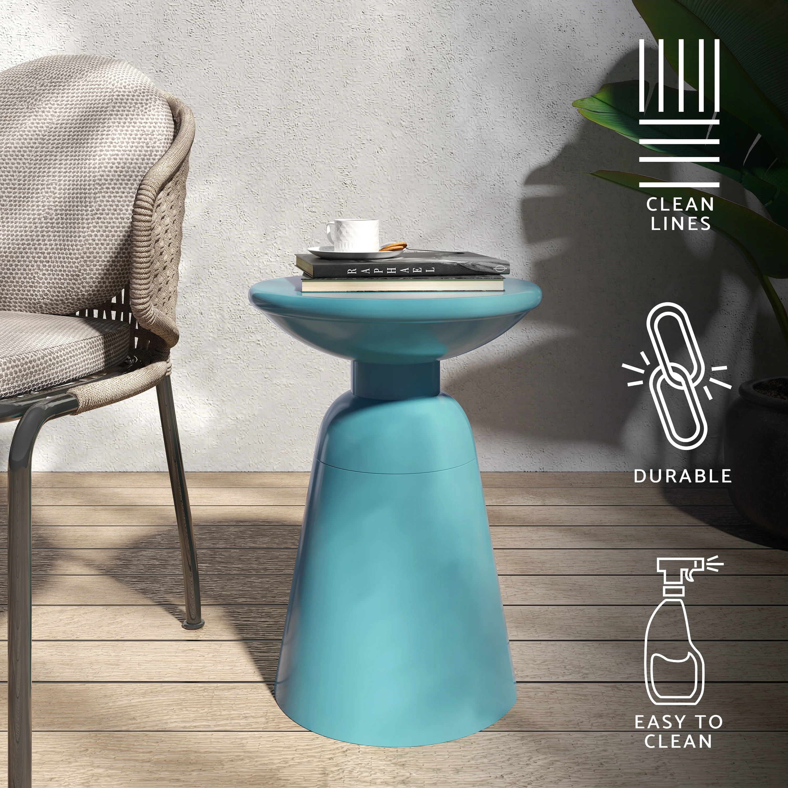 Soto Outdoor Metal Side Table - furnishings