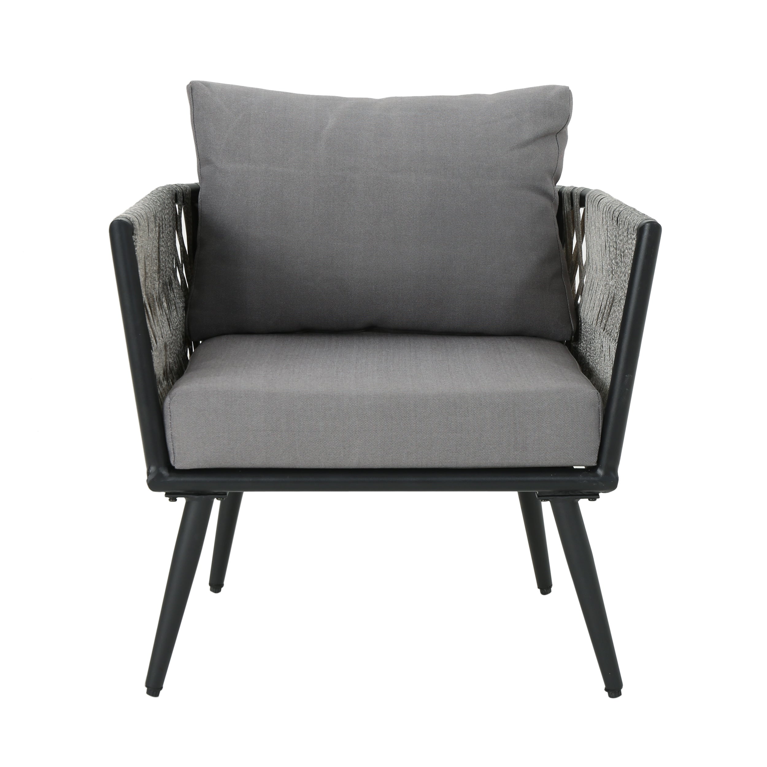Shipley Outdoor Wicker and Aluminum Club Chair - furnishings