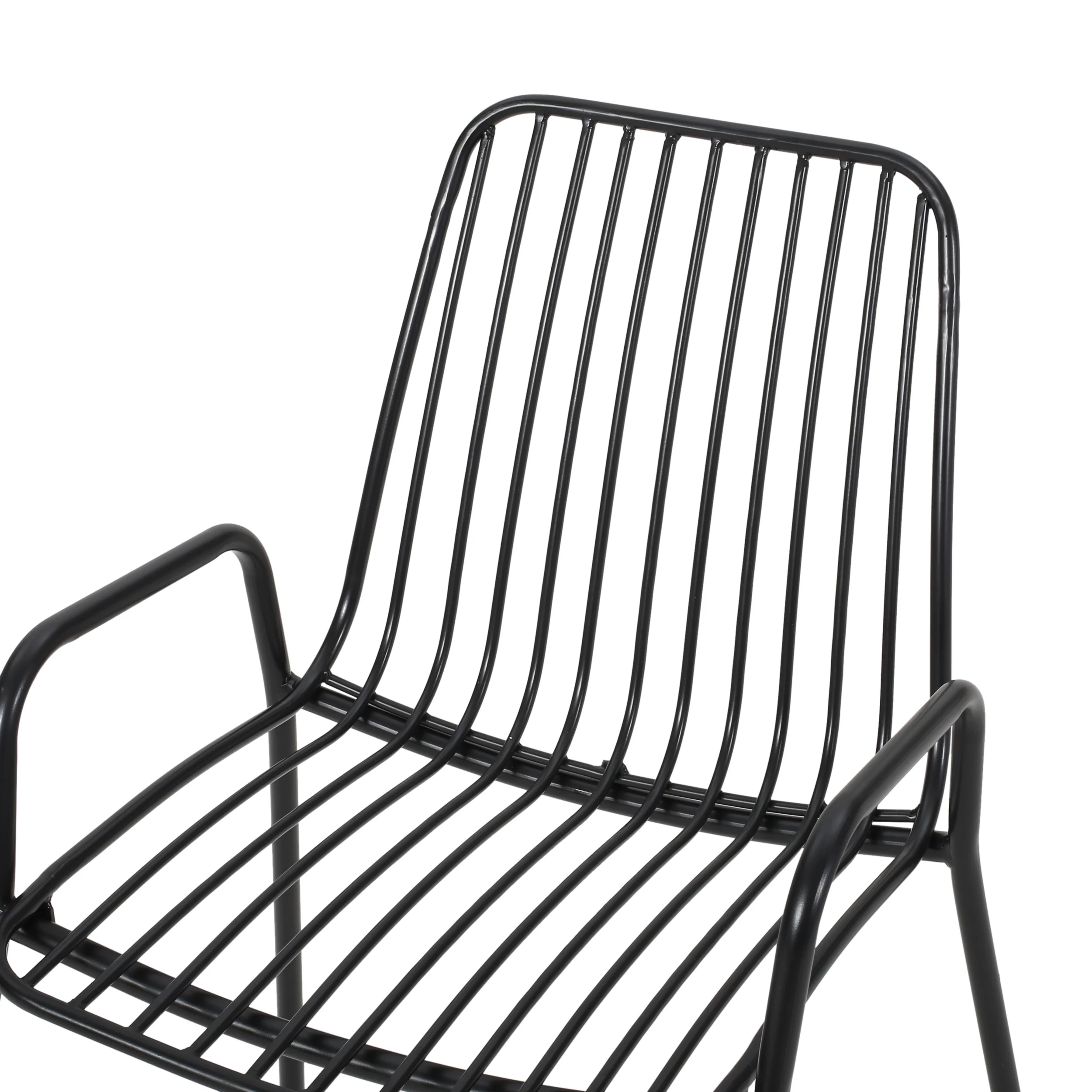 Ashwood Outdoor Modern Iron 2 Seater Chat Set - furnishings
