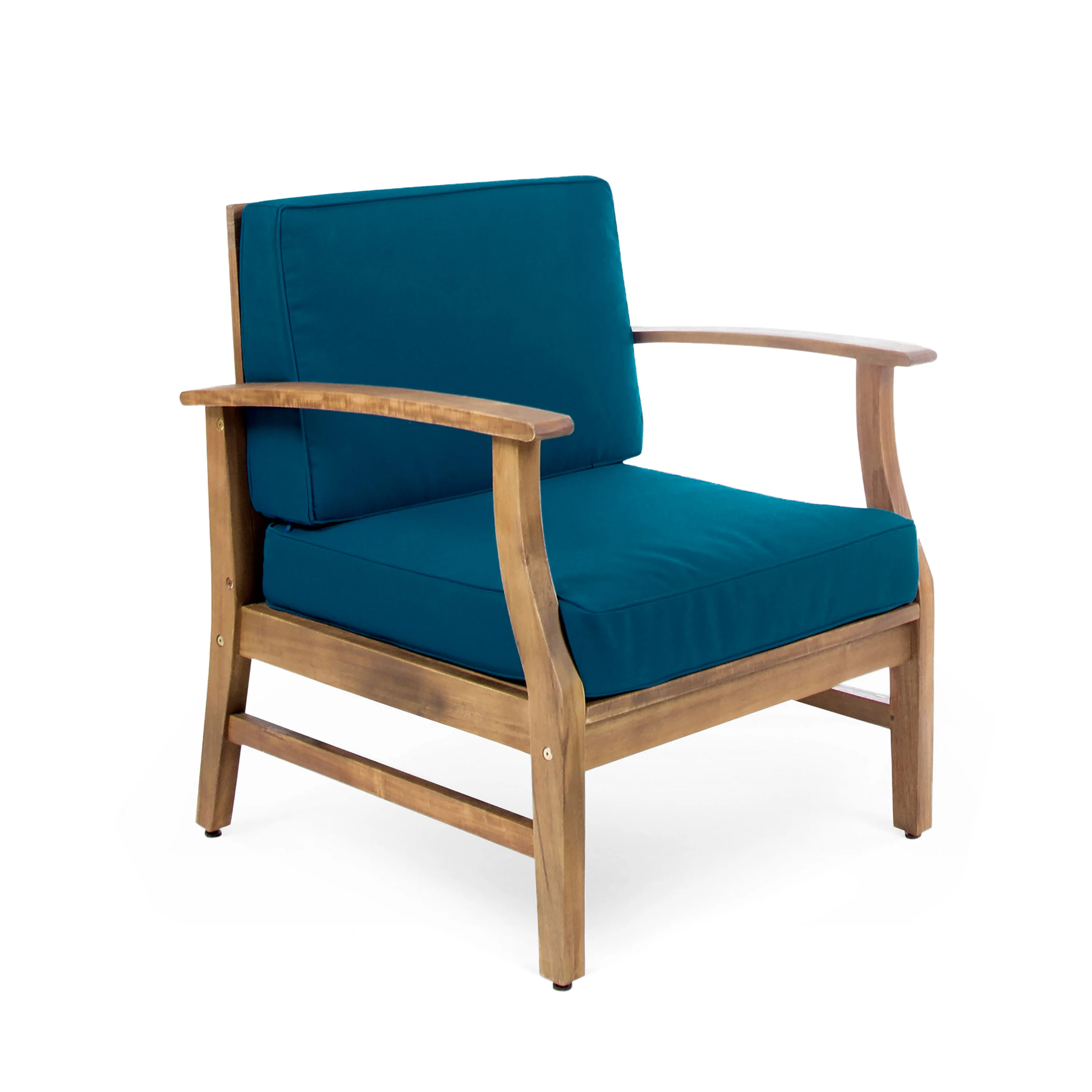 Abena Outdoor Acacia Wood Club Chair - furnishings