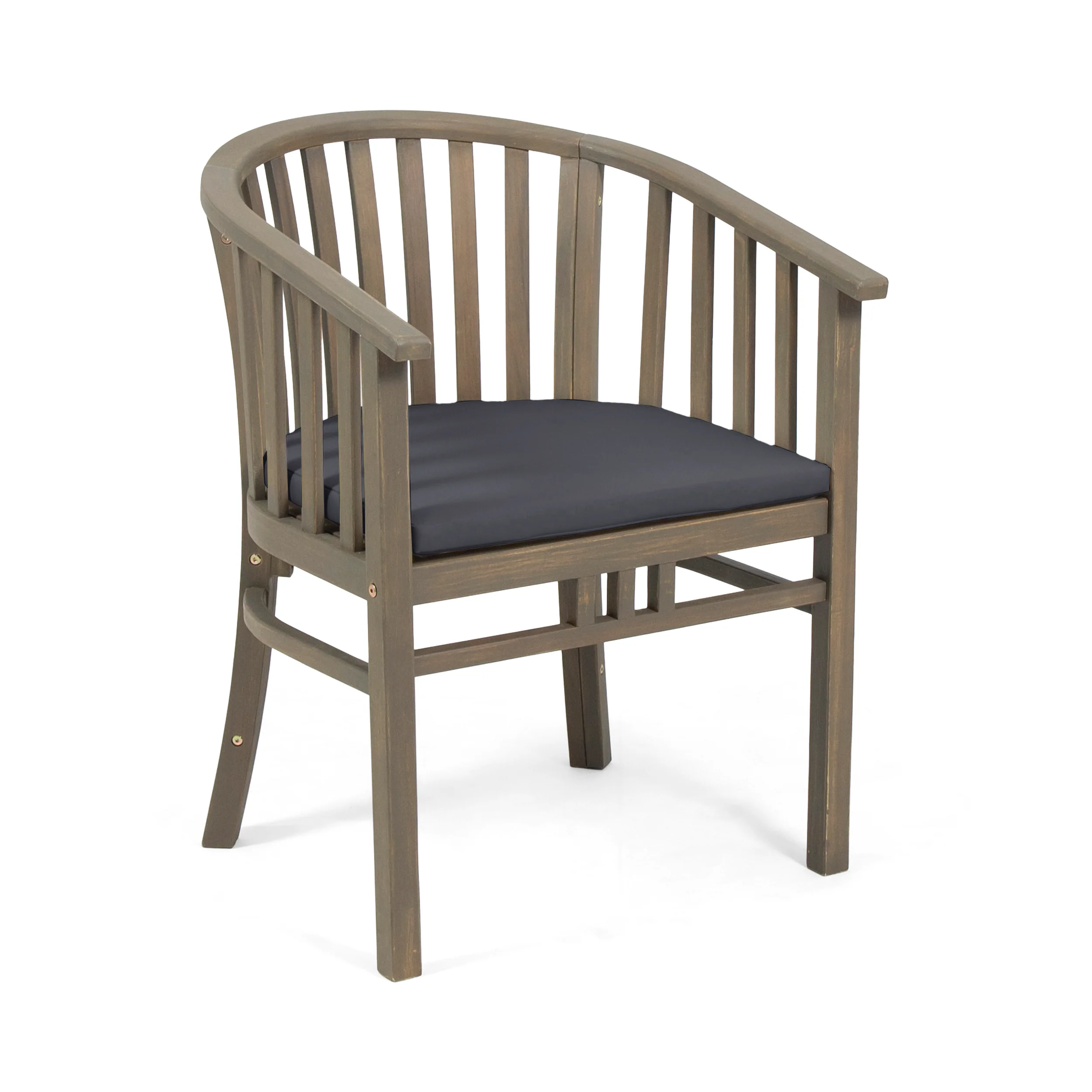 Nola Outdoor Wooden Dining Chairs with Cushions (Set of 2) - furnishings