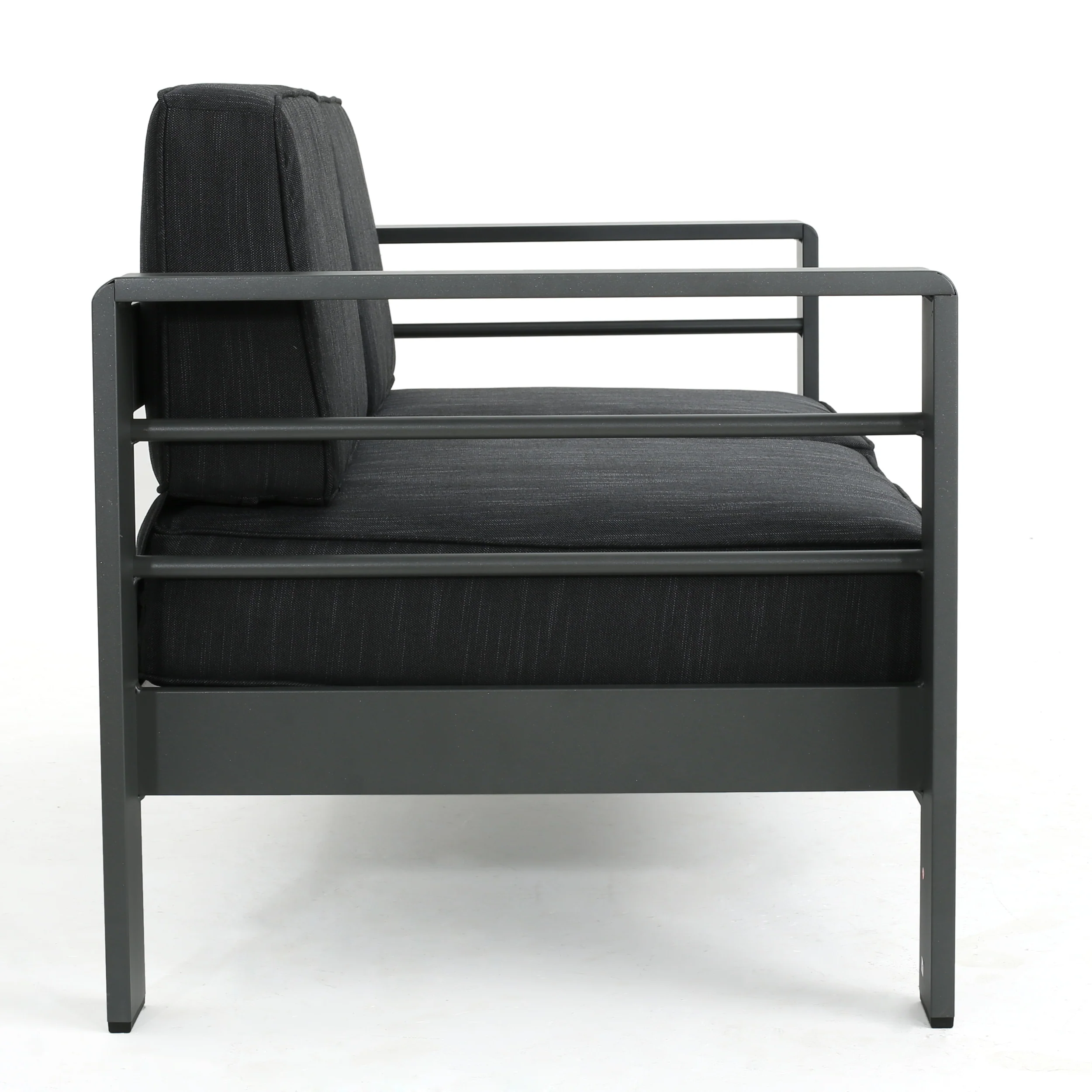 Cherie Outdoor 4 Seater Aluminum Chat Set with Fire Pit - furnishings