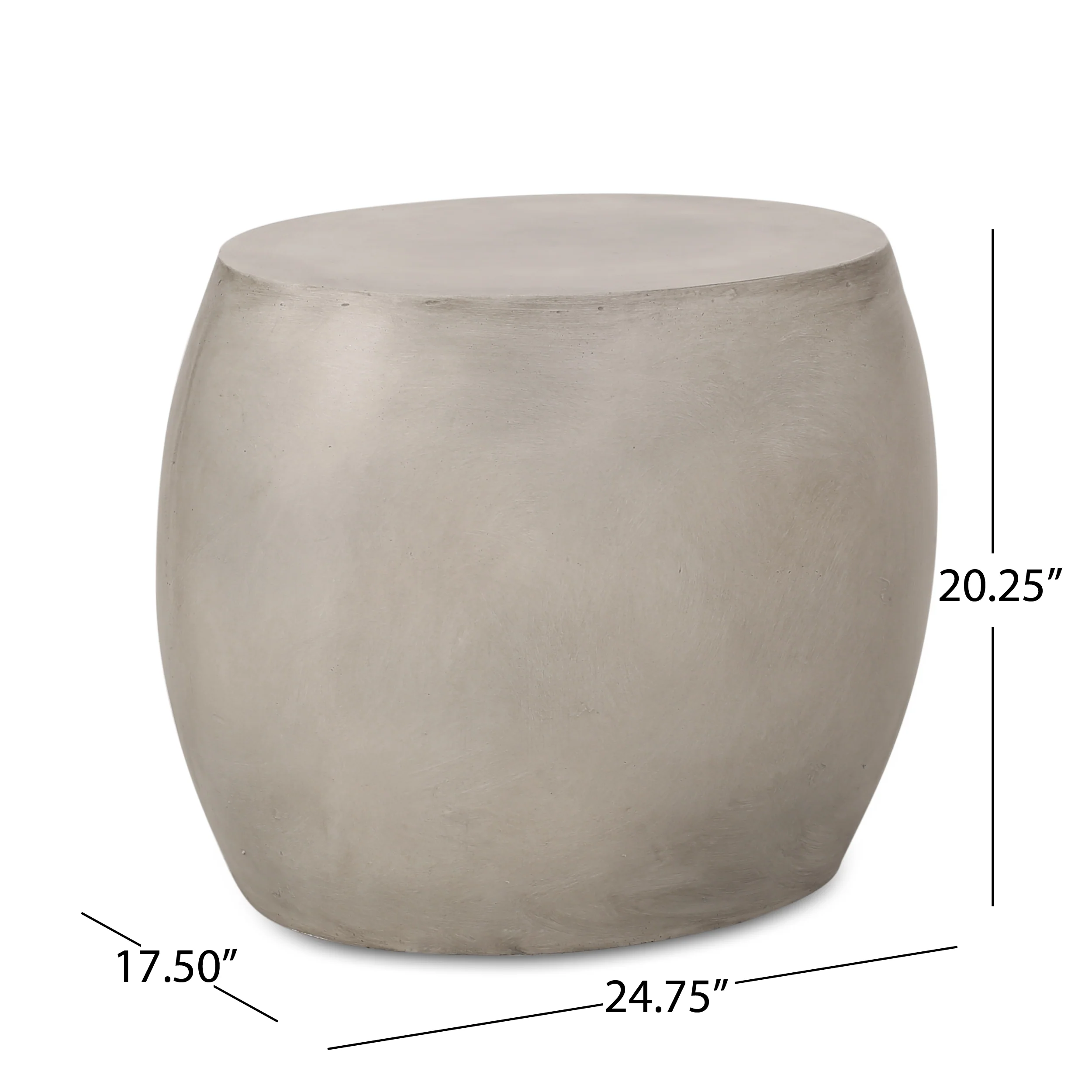 Eviee Outdoor Lightweight Concrete Side Table - furnishings