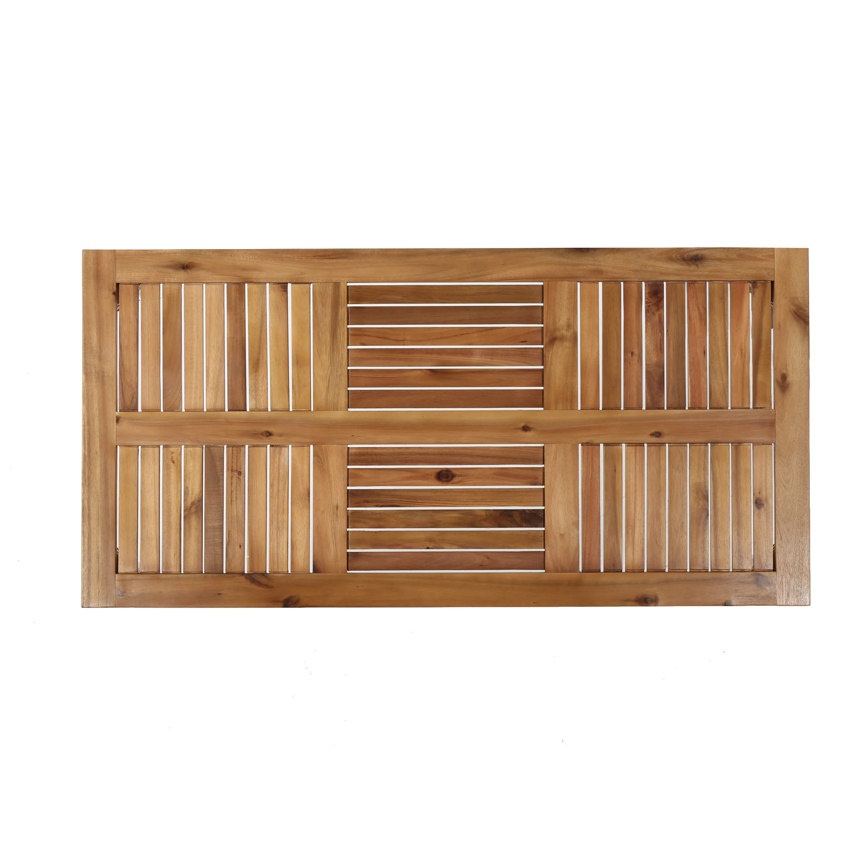 Beacher Belloc Outdoor Wood and Wicker Sofa and Coffee Table Set - furnishings