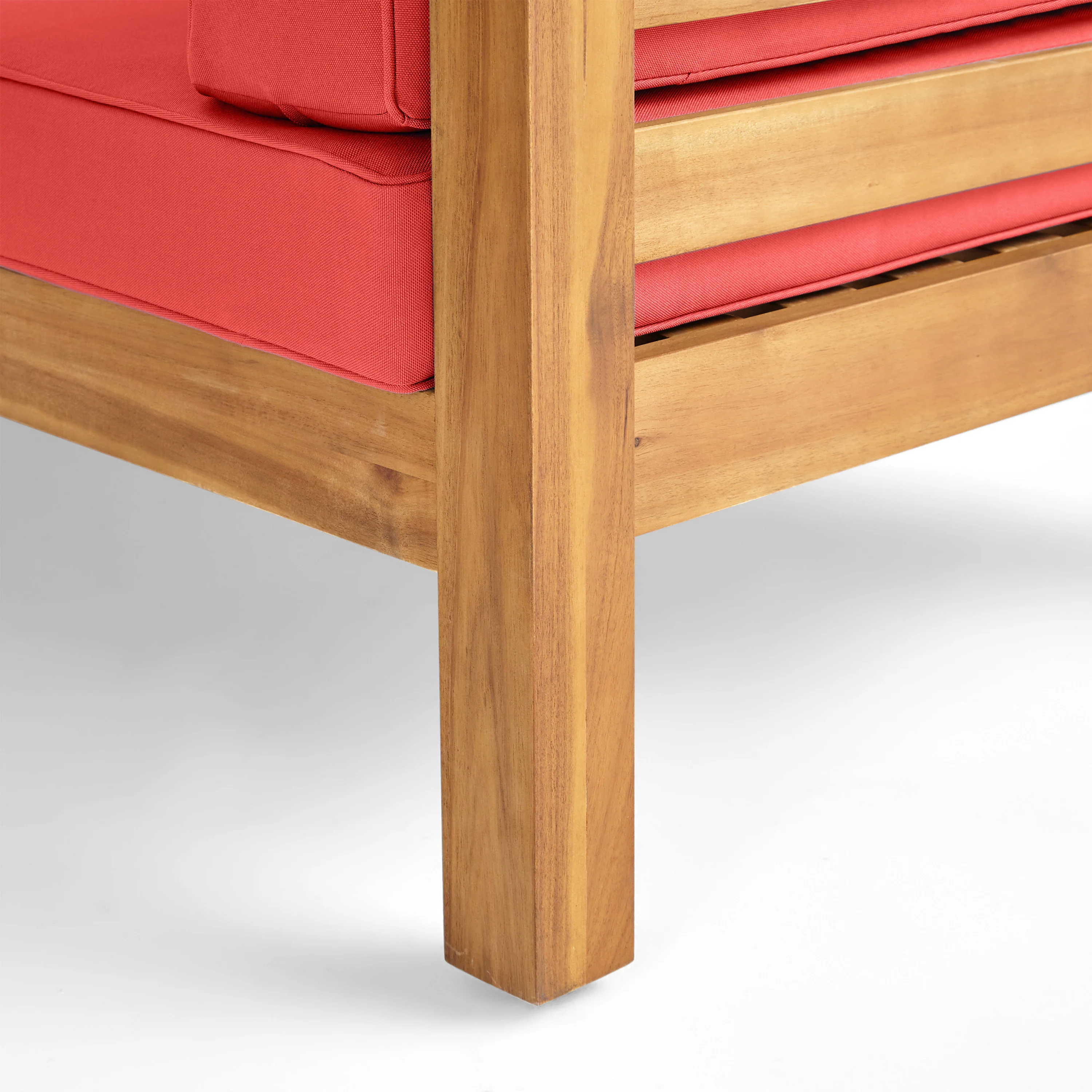 Emma Outdoor 4 Seater Acacia Wood Club Chair and Coffee Table Set - furnishings