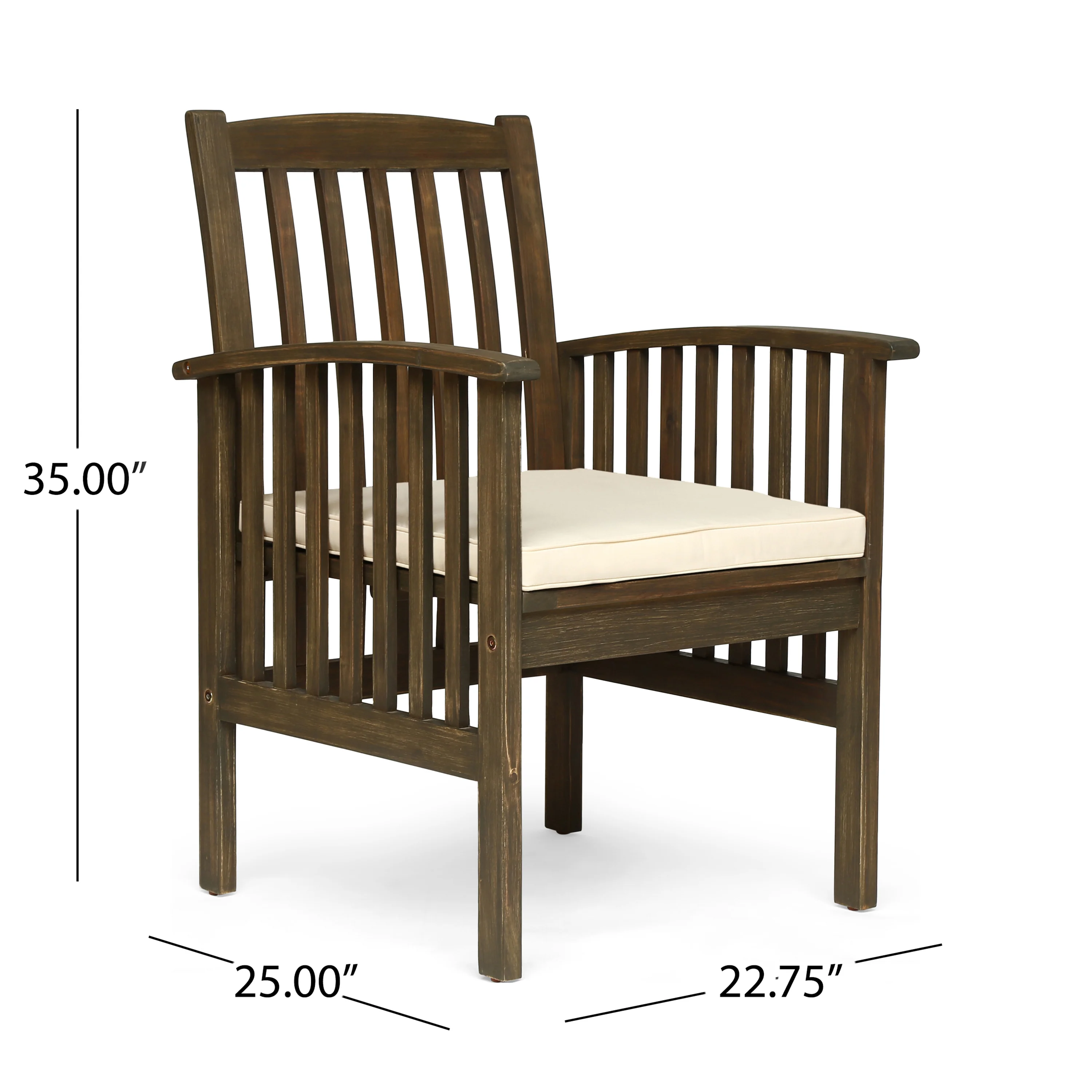 Phoenix Outdoor Acacia 2-Seater Bistro Set with Cushions and 28