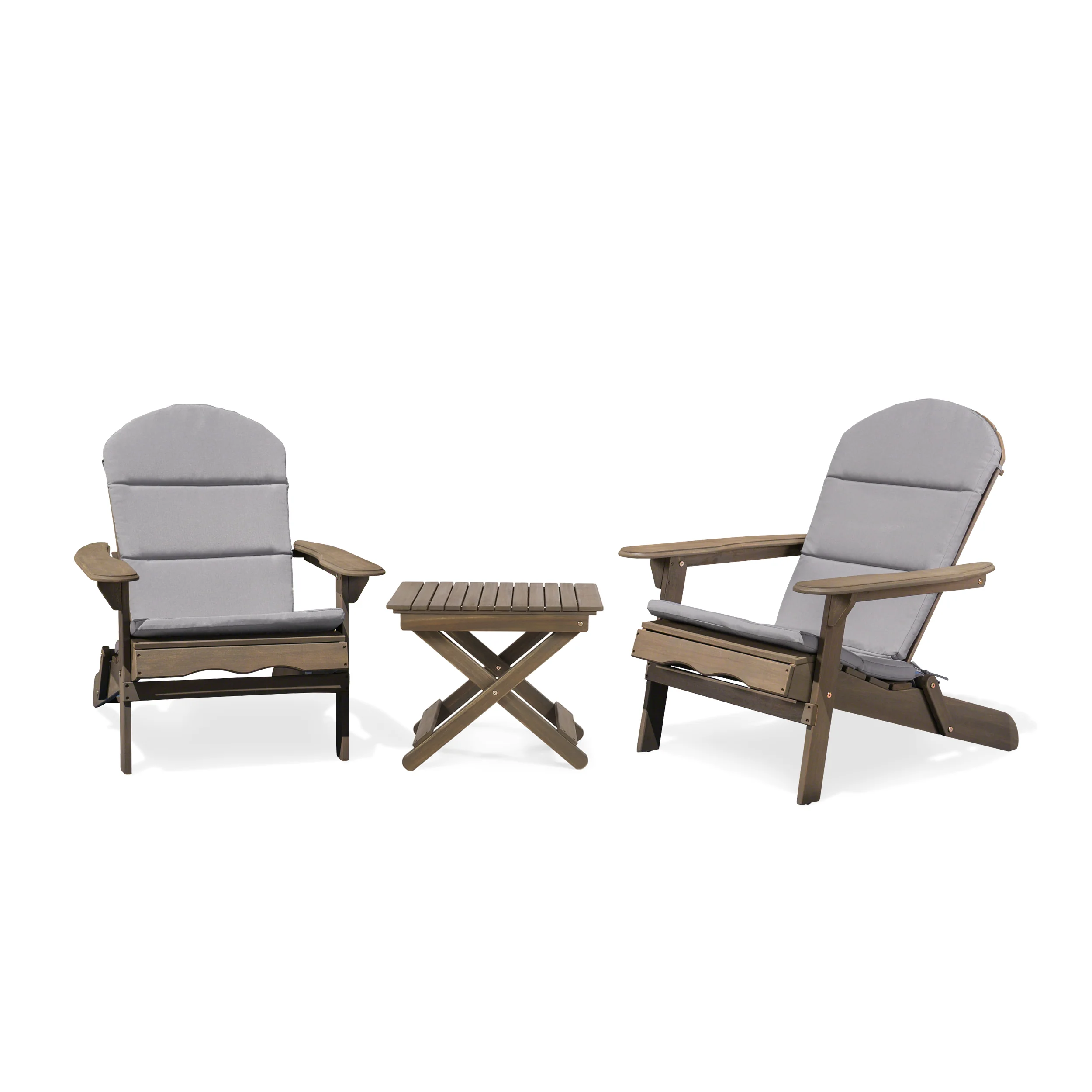 Reed Outdoor 2 Seater Acacia Wood Chat Set with Water Resistant Cushions - furnishings