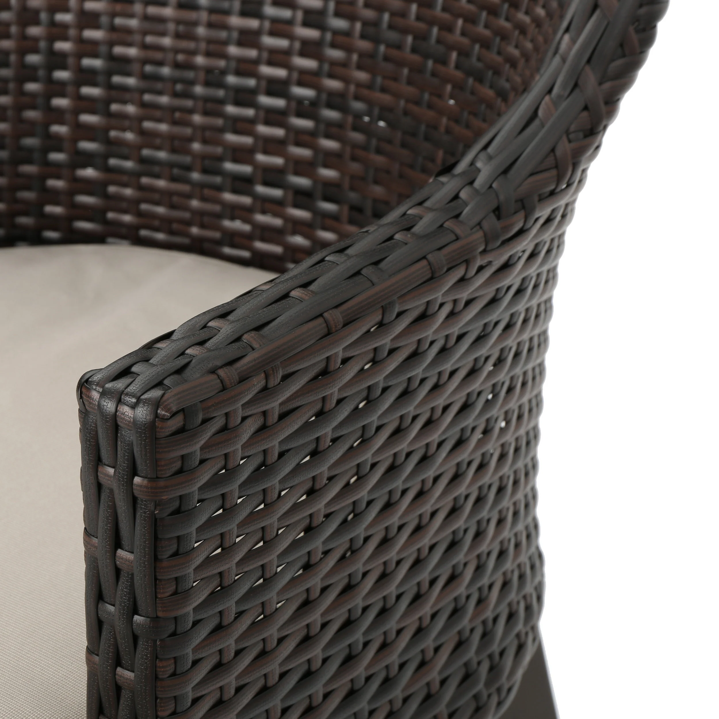 Hillcrest Outdoor Wicker Dining Chairs with Water Resistant Cushions (Set of 2) - furnishings