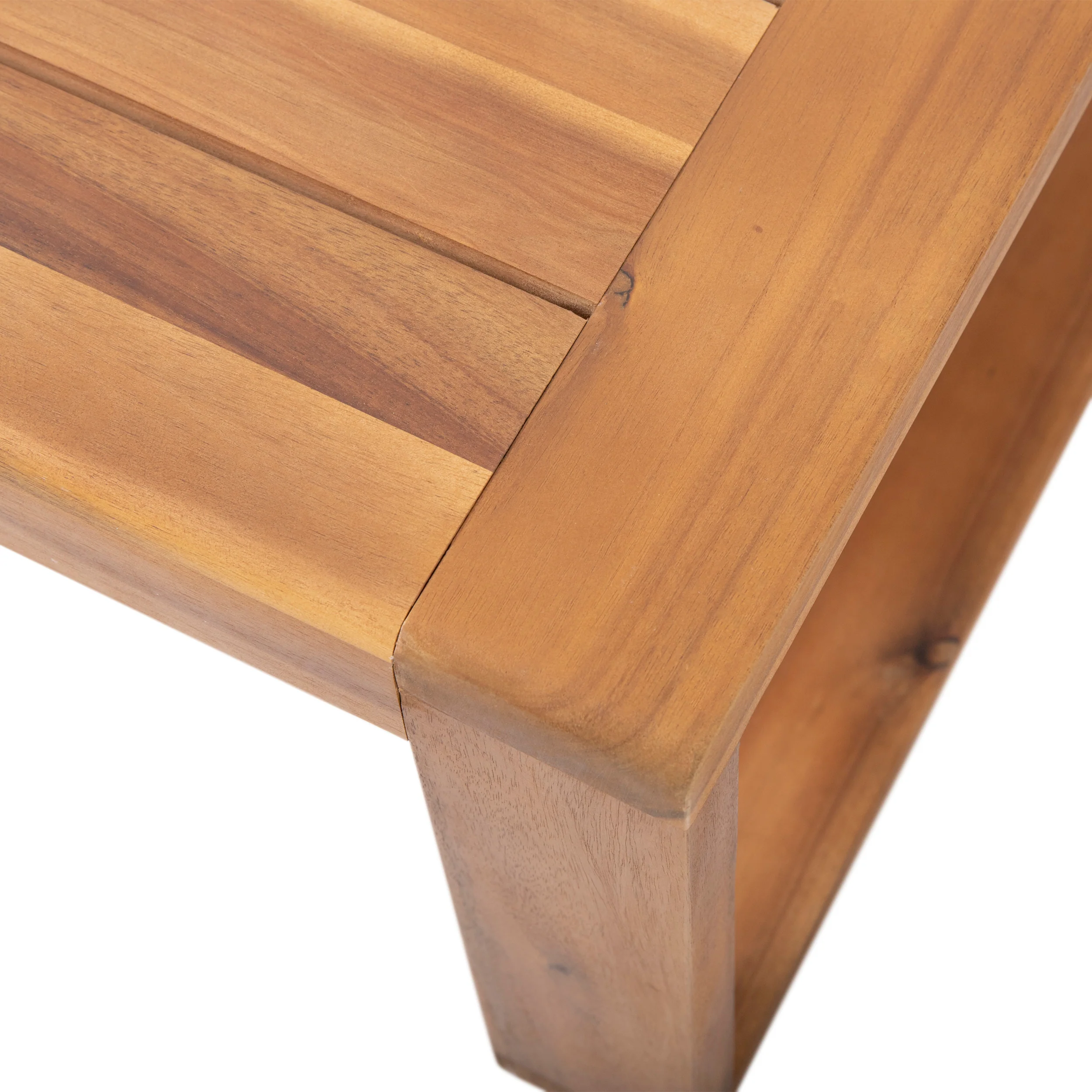 Youssef Outdoor Acacia Wood Loveseat Set with Coffee Table - furnishings