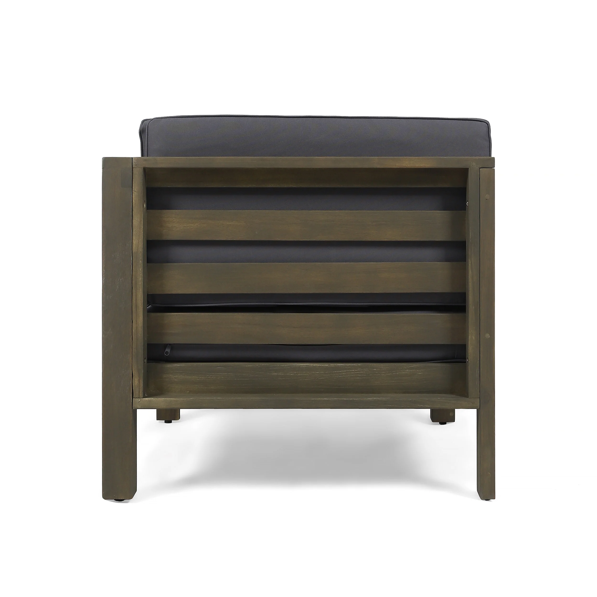 Dawson Outdoor Sectional Loveseat Set - 2-Seater - Acacia Wood - Outdoor Cushions - furnishings