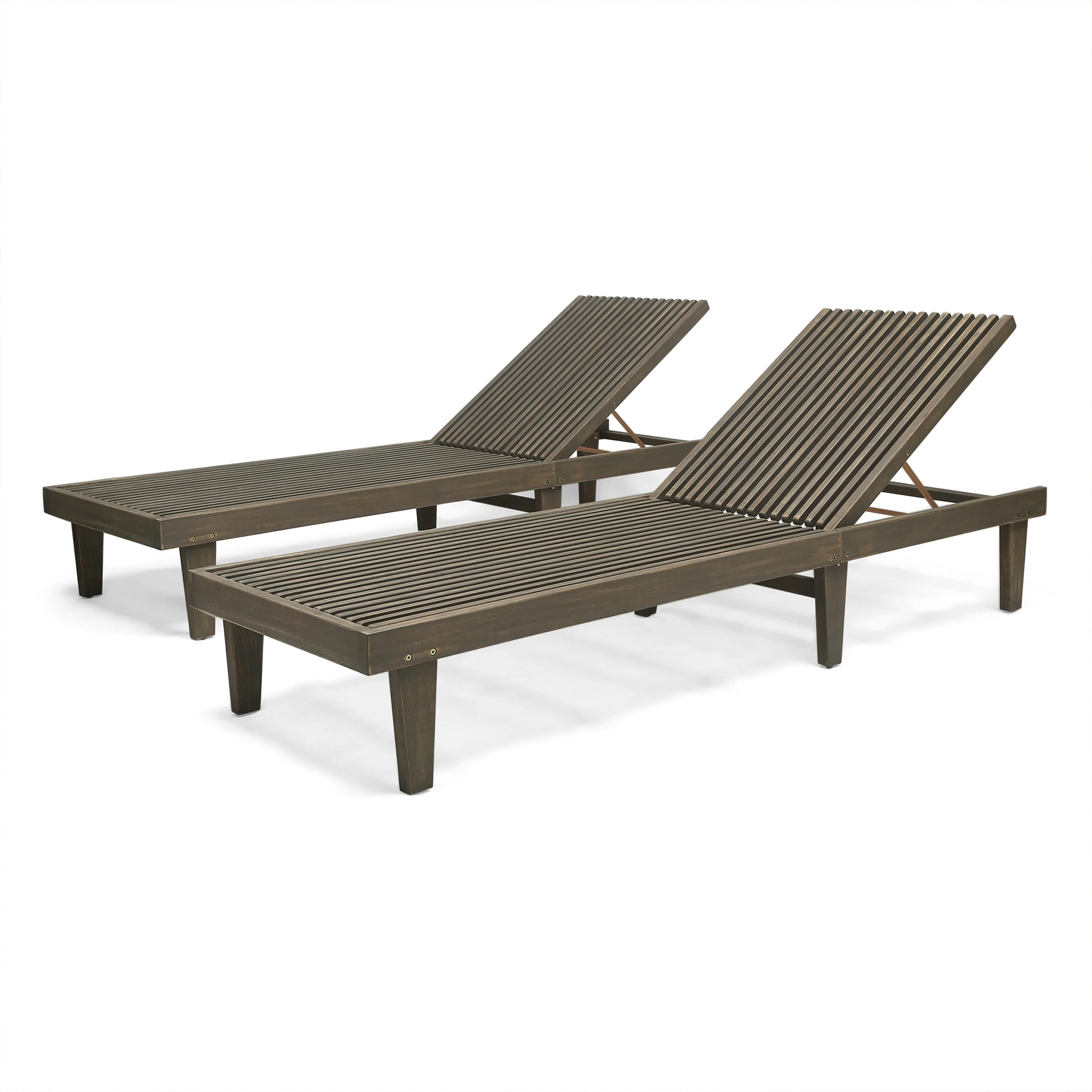 Addisyn Outdoor Wooden Chaise Lounge (Set of 2) - furnishings