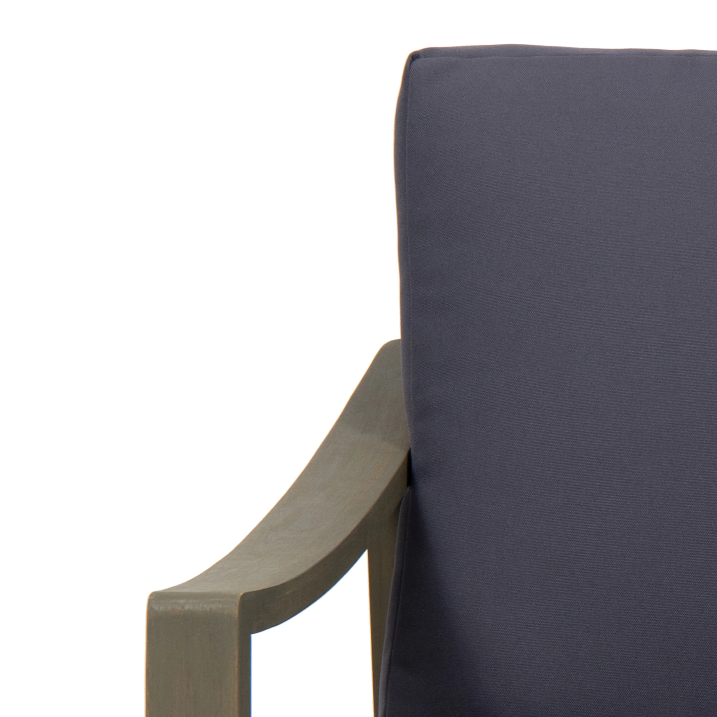 Johnlucas Outdoor Acacia Wood Club Chair with Cushion - furnishings