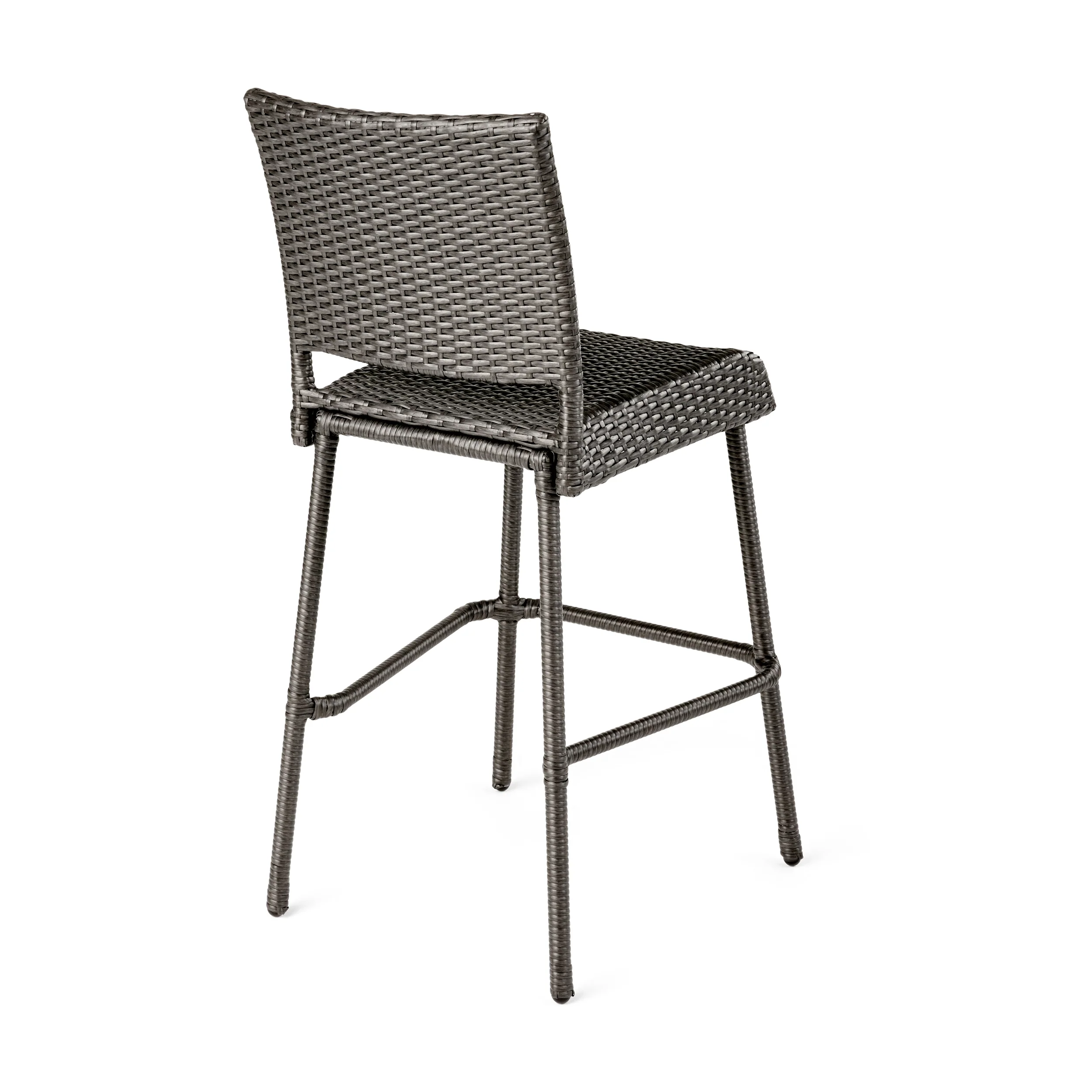 Crislynn Outdoor 2 Seater Half-Round Wood and Wicker Bistro Set with Folding Table - furnishings