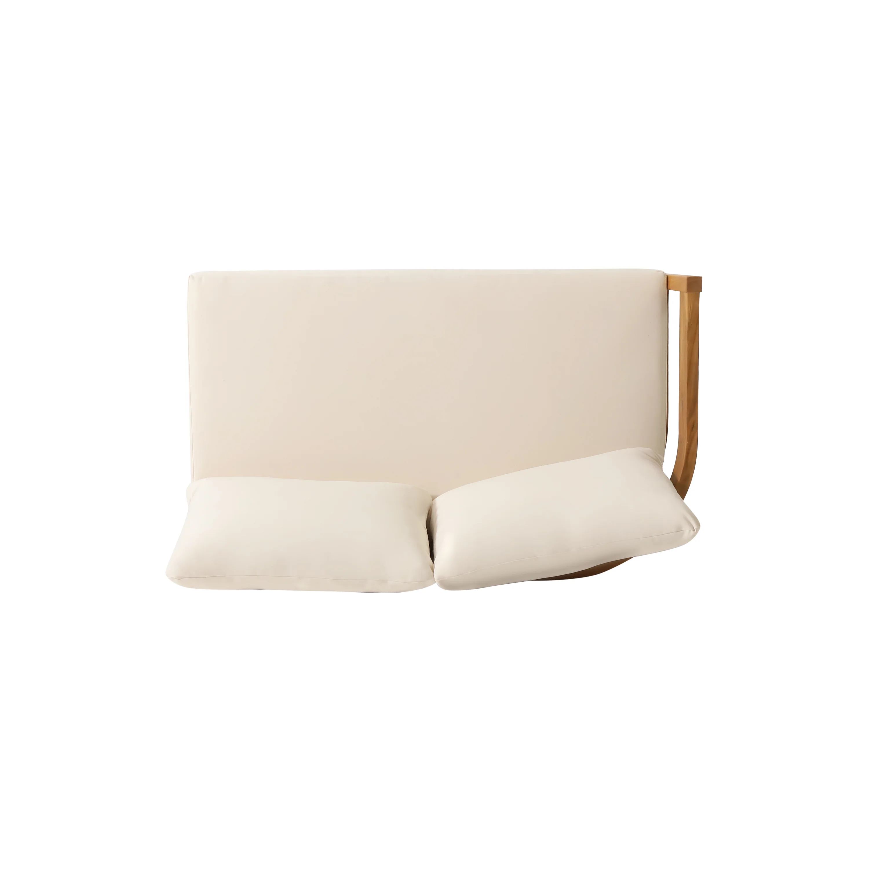 Brooklyn Outdoor Acacia Wood 5 Seater Sectional Sofa Chat Set with Cushions, Teak and Beige - furnishings