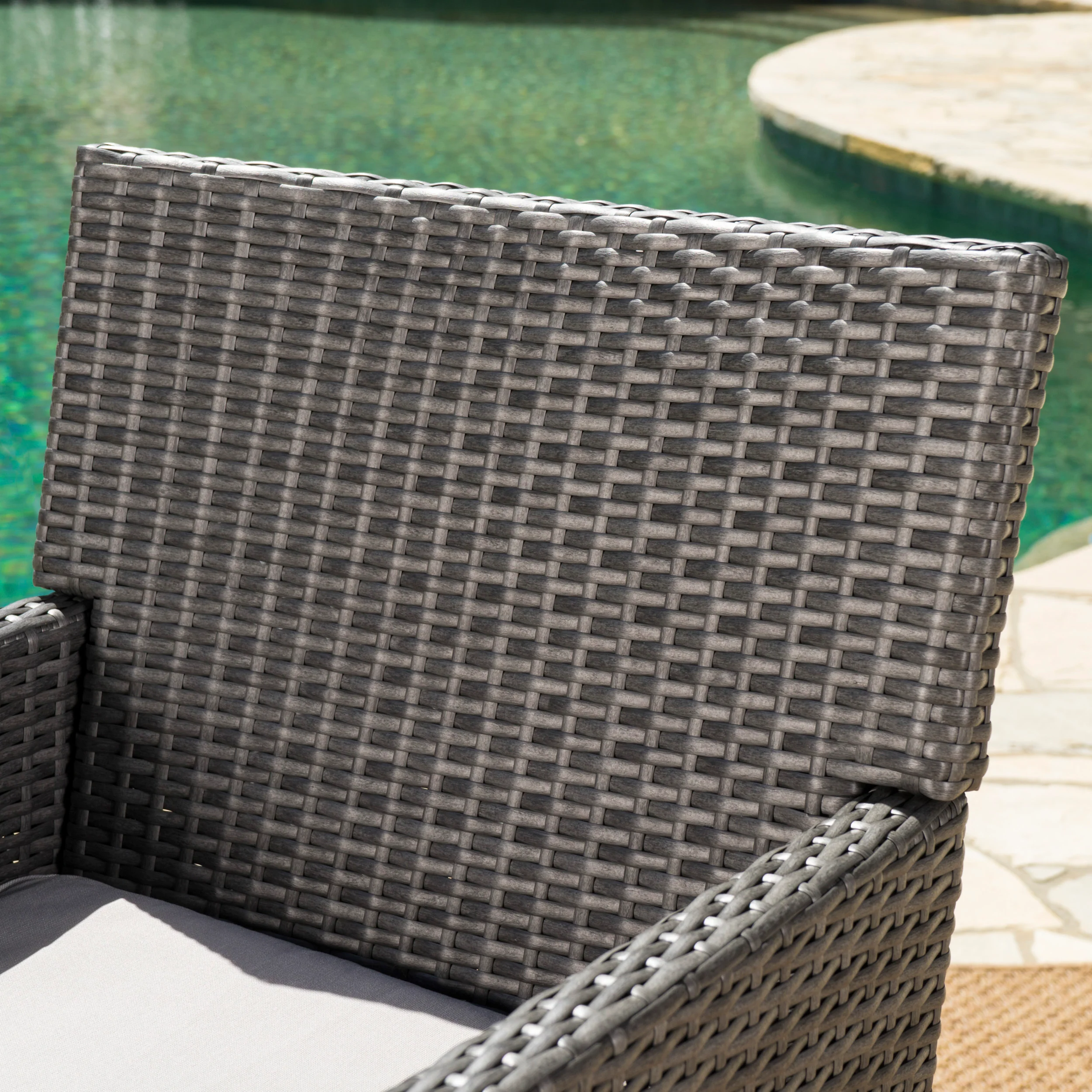 Cyrus Outdoor Wicker Dining Chairs with Water Resistant Cushions (Set of 2) - furnishings