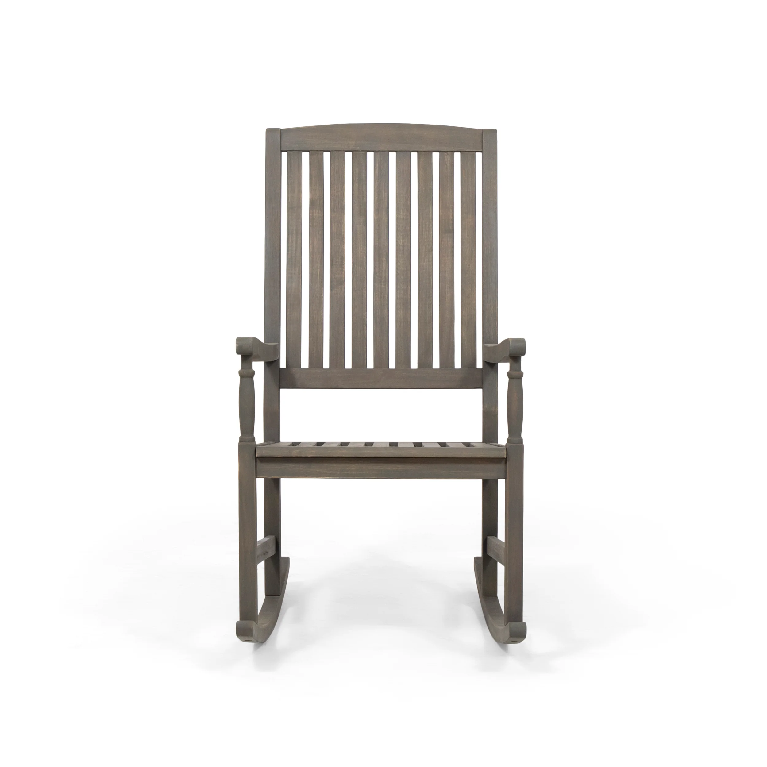 Verna Outdoor 2 Seater Acacia Wood Rocking Chairs and Side Table Set - furnishings