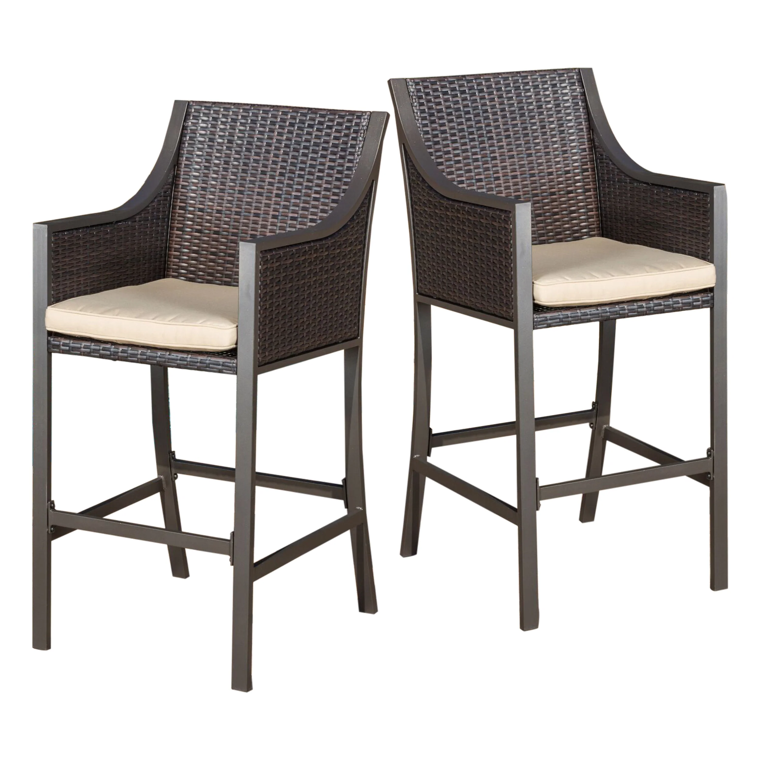 Rani Brown 25-Inch Barstool (Set of 2) - furnishings