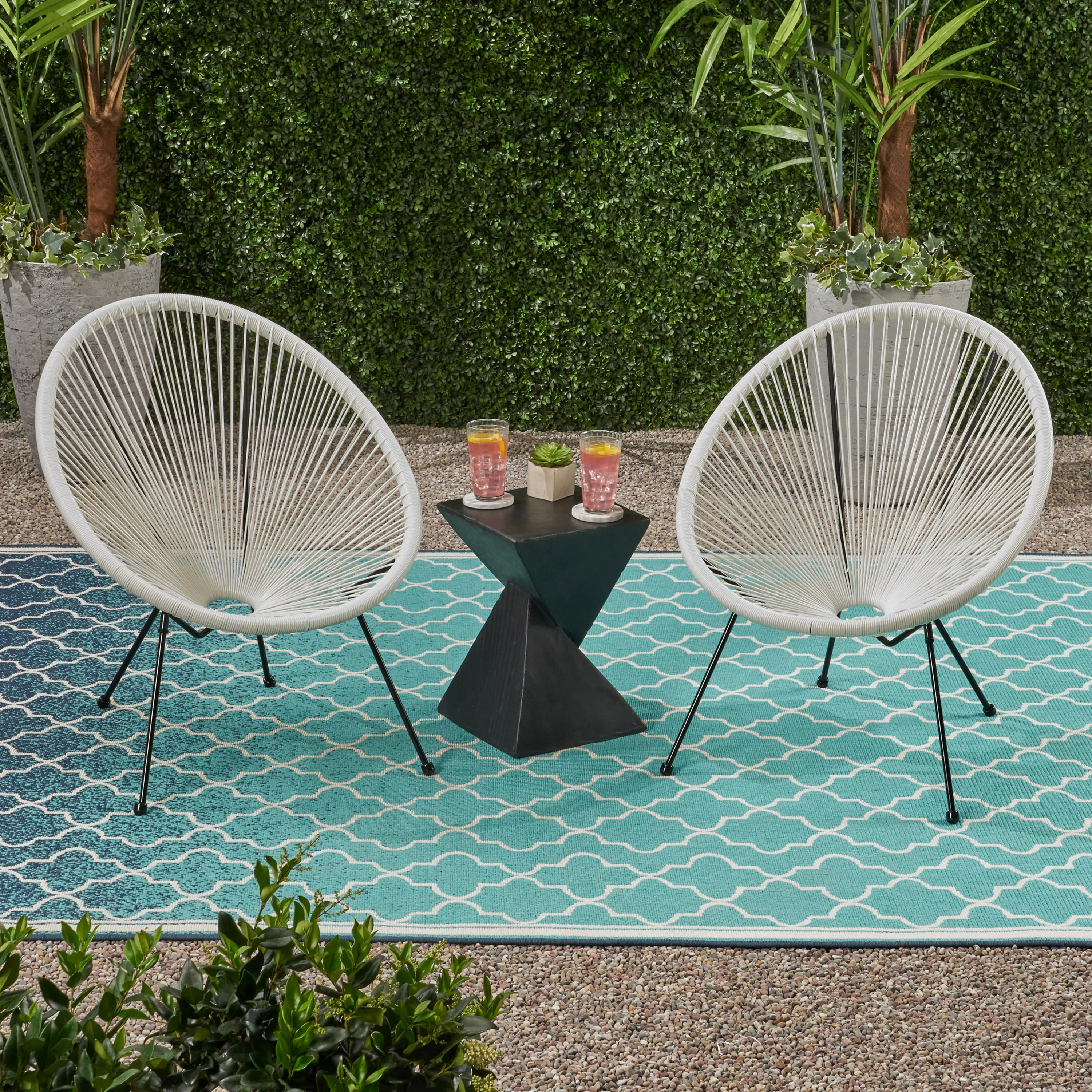 Major Outdoor Mexican String Weave Chair (Set of 2) - furnishings