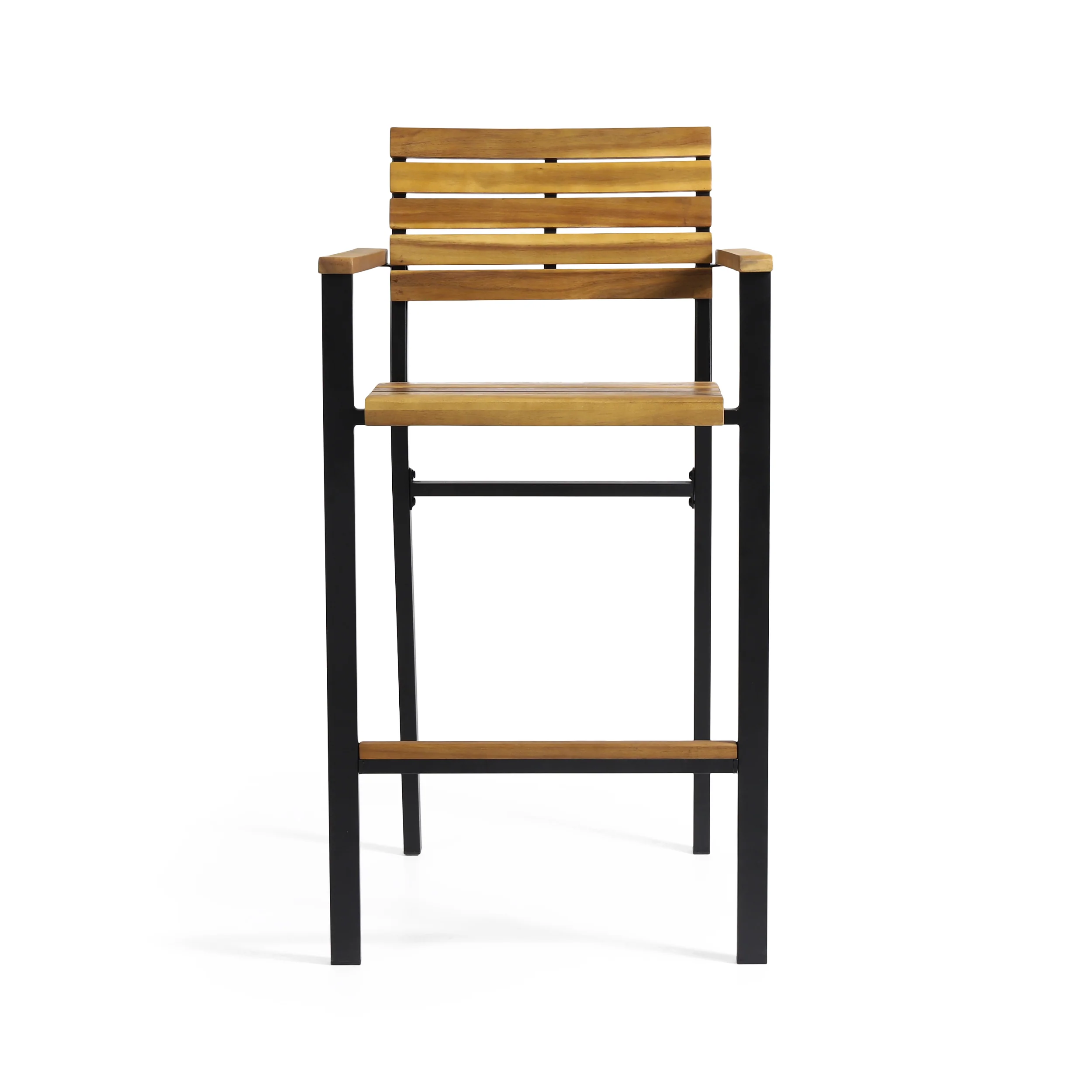 Darryn Modern Industrial Acacia Wood Barstool (Set of 2) - furnishings