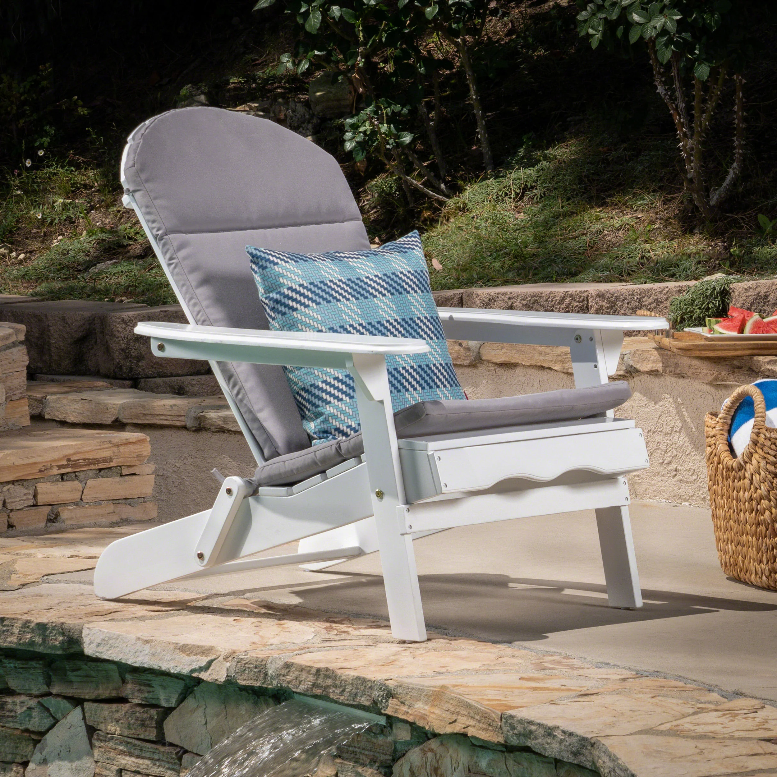 Reed Outdoor Water-Resistant Adirondack Chair Cushion - furnishings