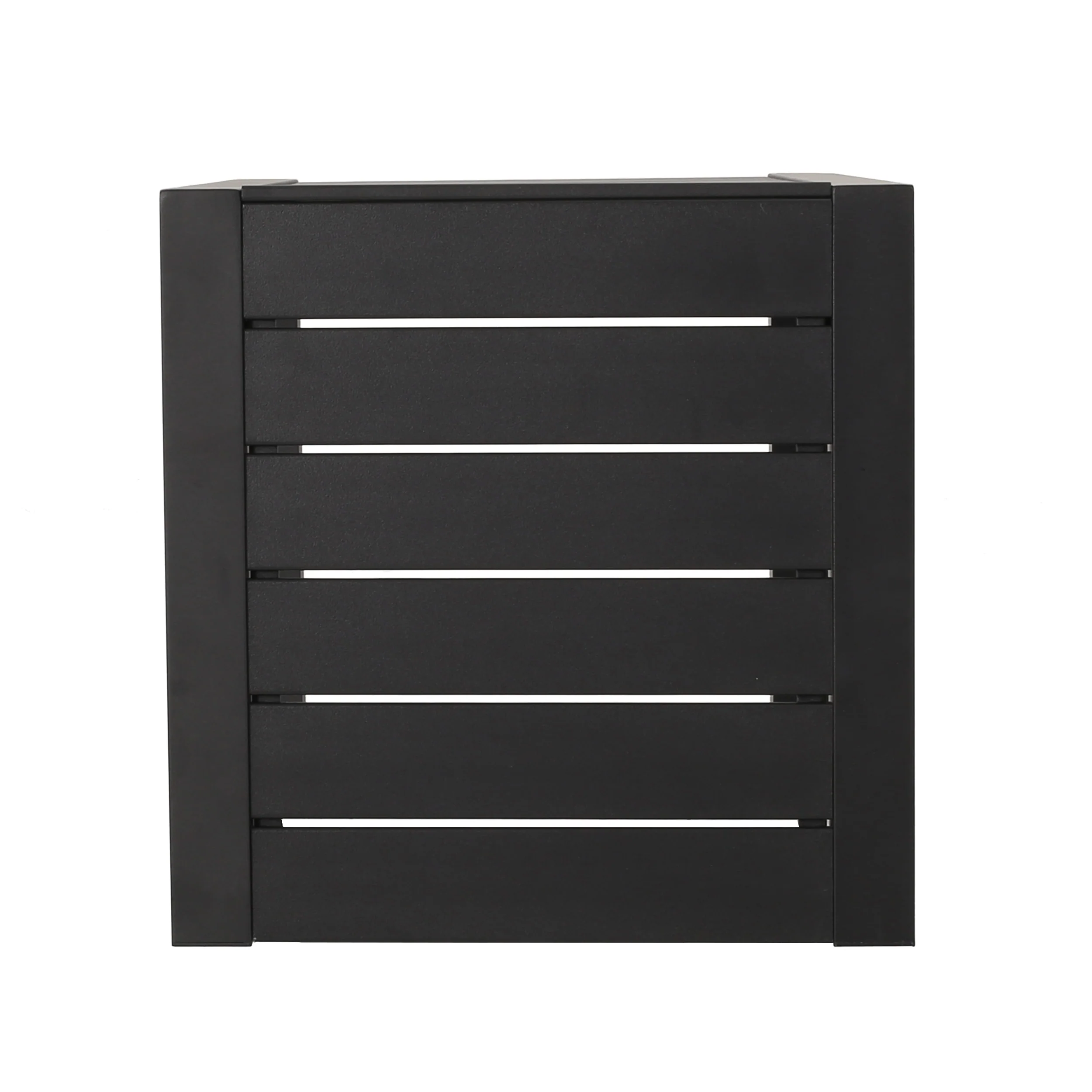 Cherie Outdoor Modern Aluminum C-Shaped End Table - furnishings