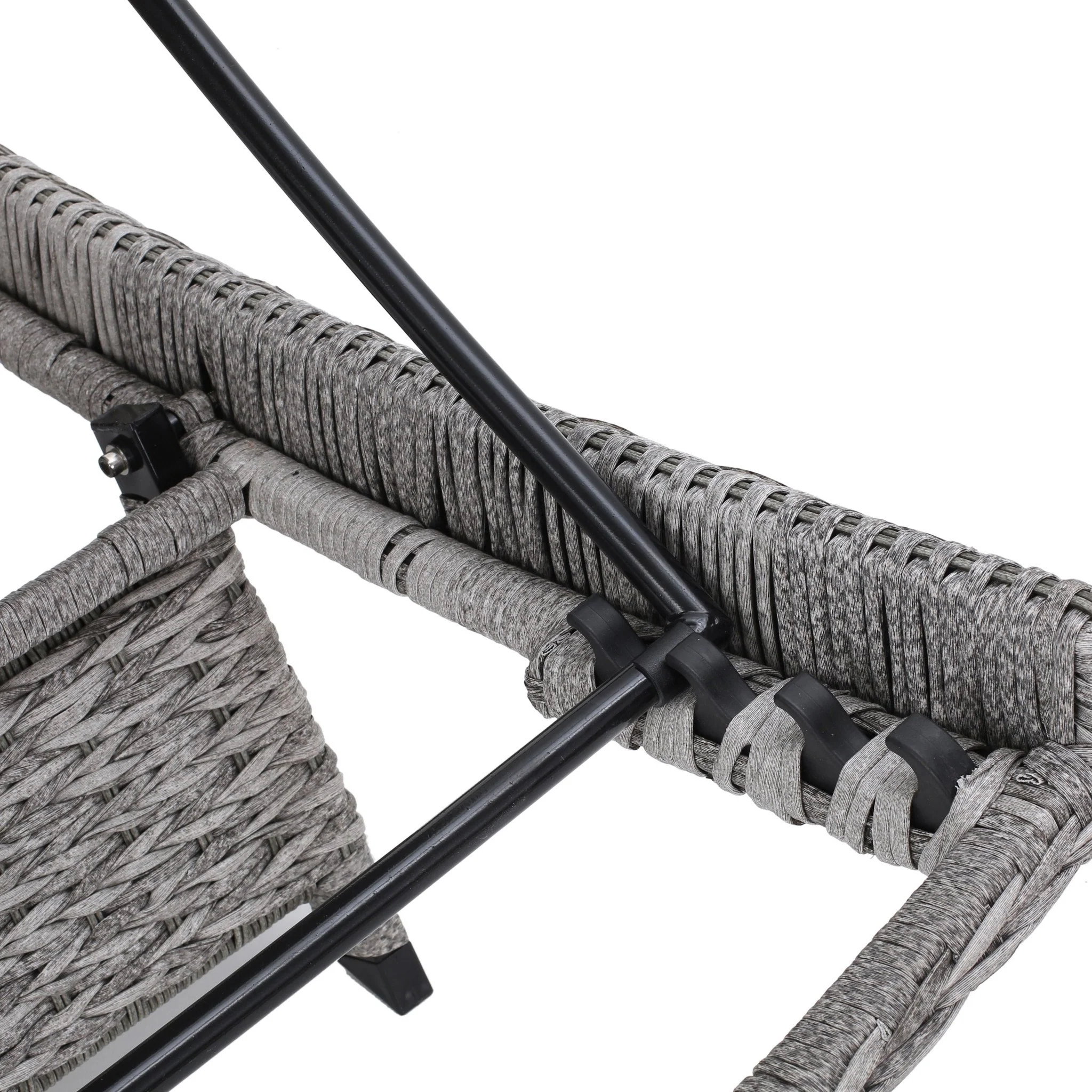 Isle Of Palms Outdoor Grey Wicker Adjustable Back Chaise Lounges - furnishings