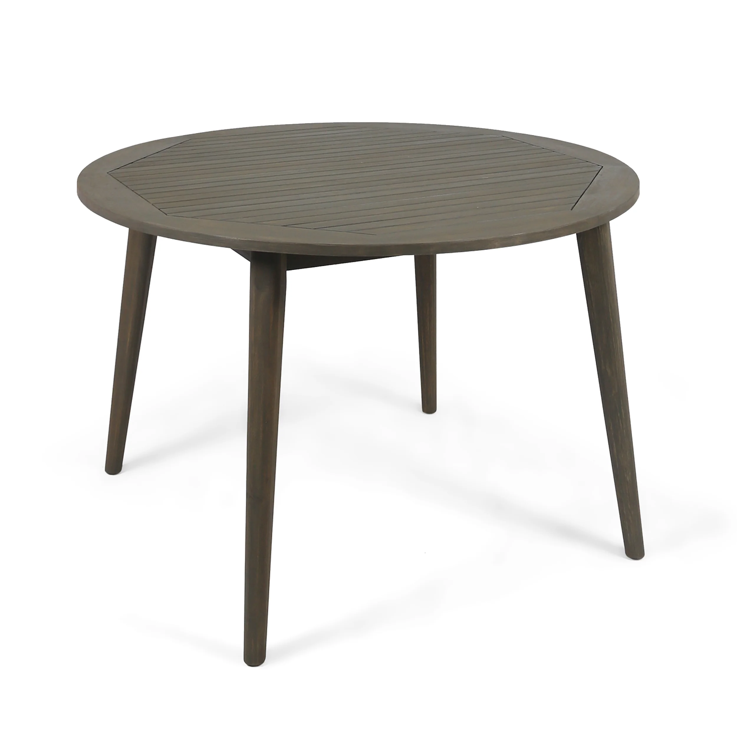 Nick Outdoor Acacia Wood Round Dining Table - furnishings