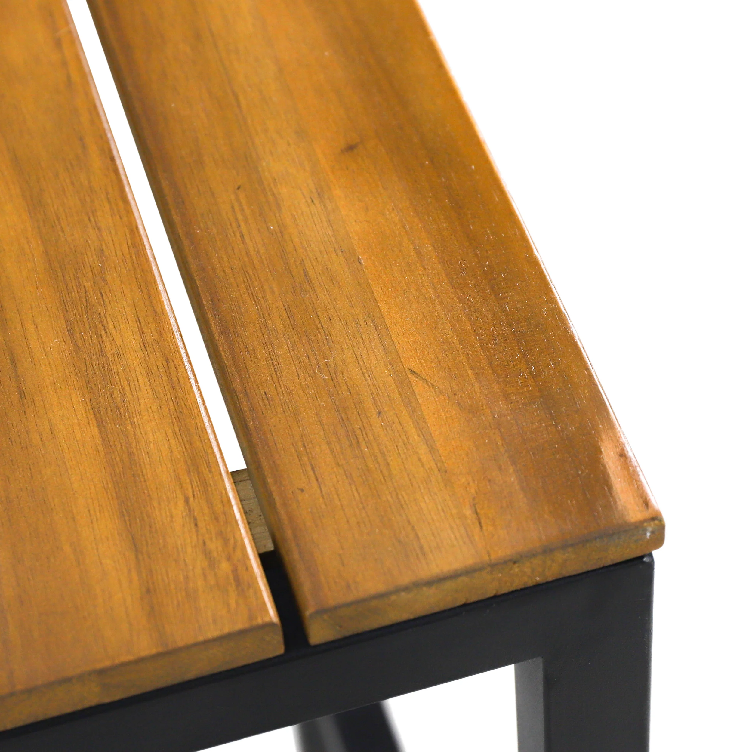 Arath Outdoor Modern Industrial Acacia Wood Bar Stools (Set of 2) - furnishings