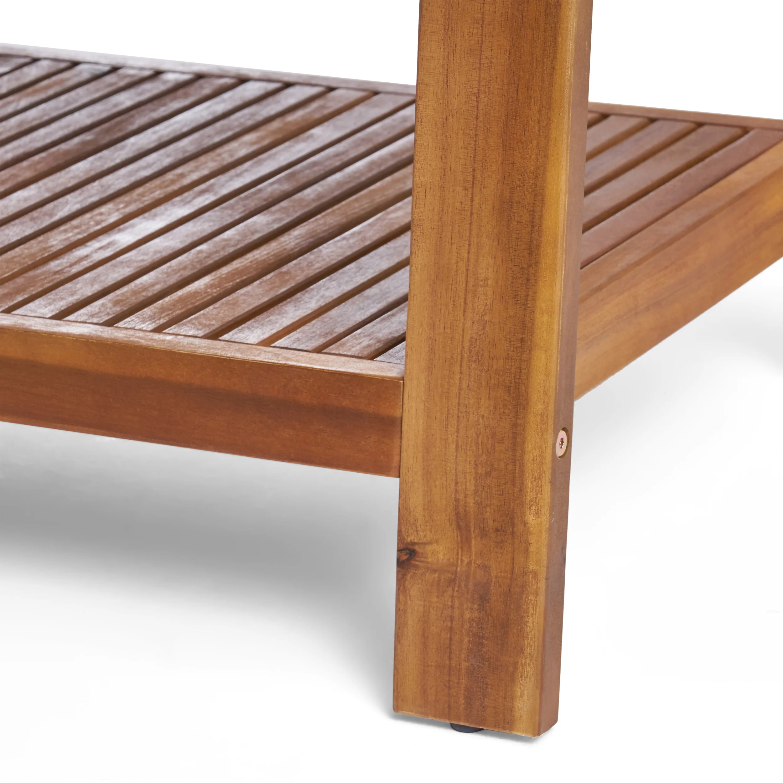 Parma Patio Acacia Wood 4-Seater Conversation Set with Coffee Table and Sunbrella Cushions - furnishings