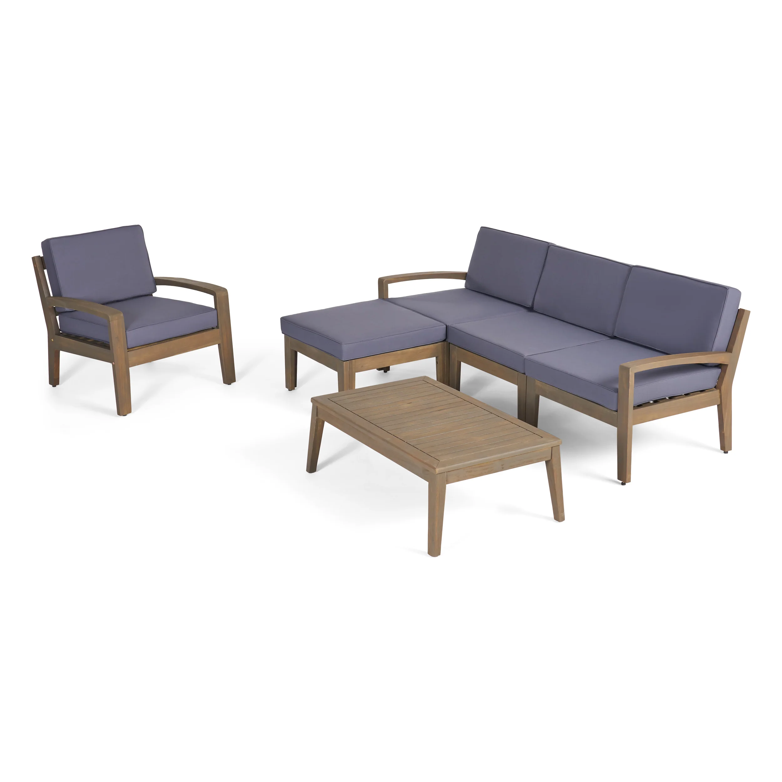 Parma 4-Seater Sectional Sofa Set For Patio with Club Chair - furnishings