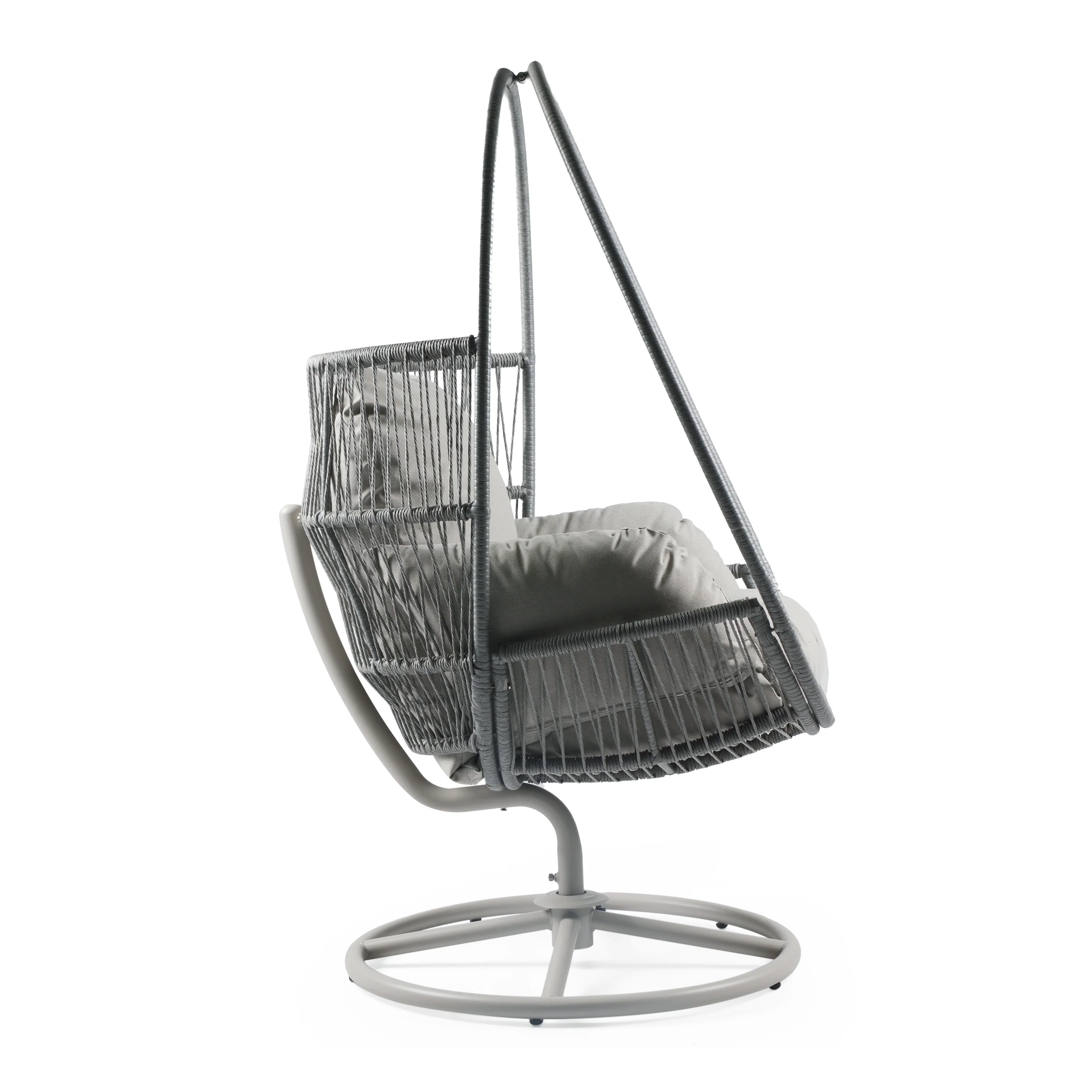 Liana Outdoor Swivel Lounge Chair, Light Gray - furnishings