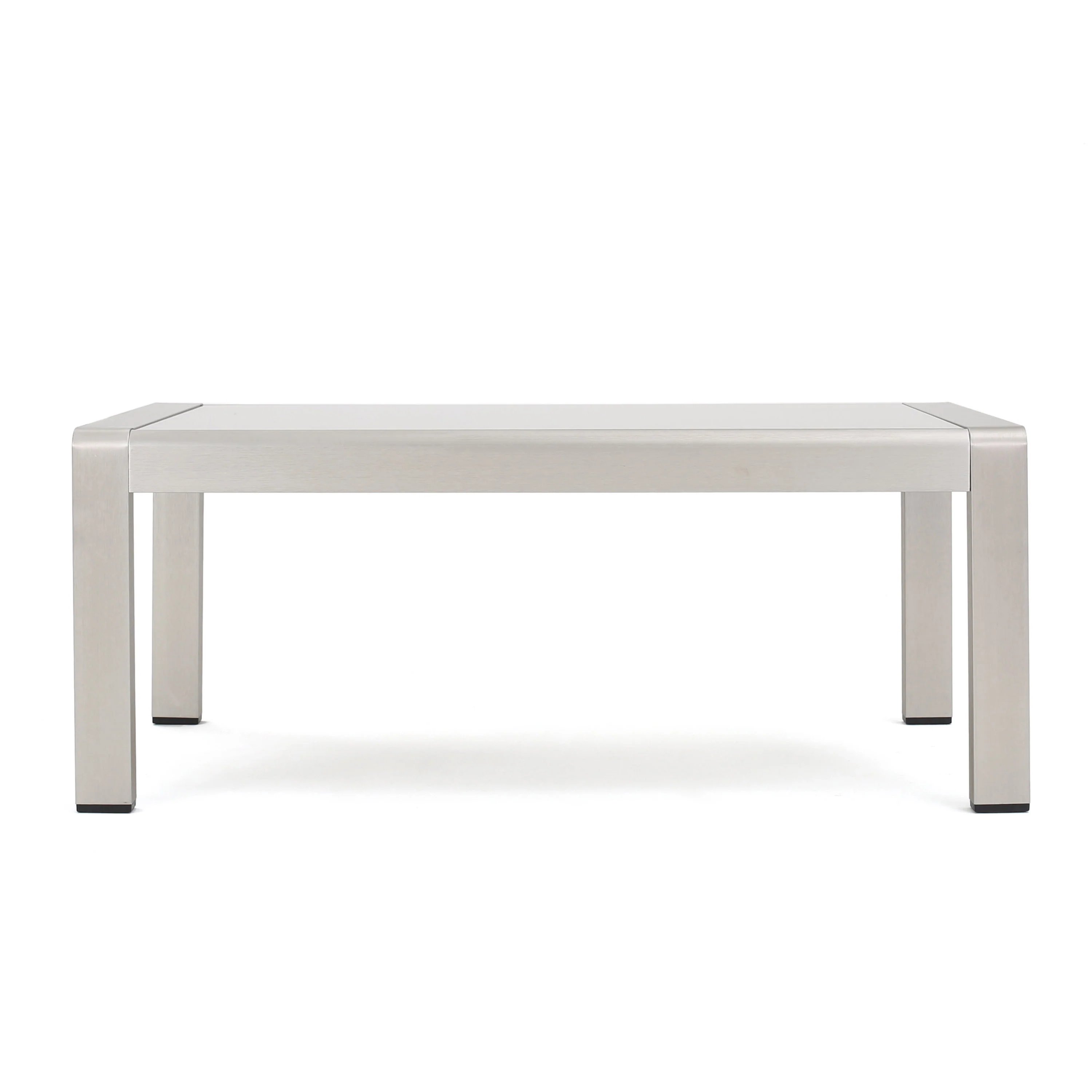 Coral Bay Outdoor Aluminum Coffee Table with Glass Top - furnishings