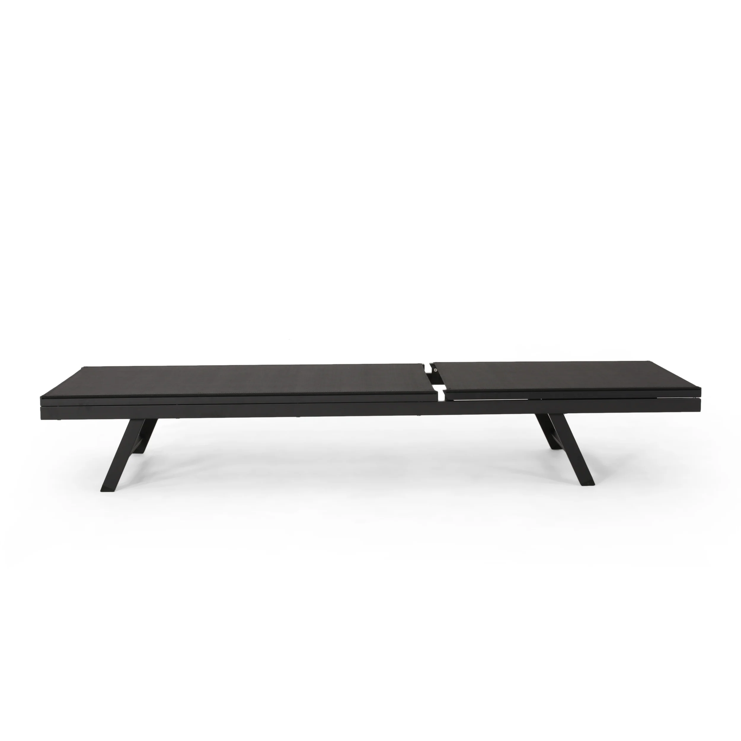 Simon Outdoor Aluminum Chaise Lounge with Mesh Seating (Set of 2) - furnishings