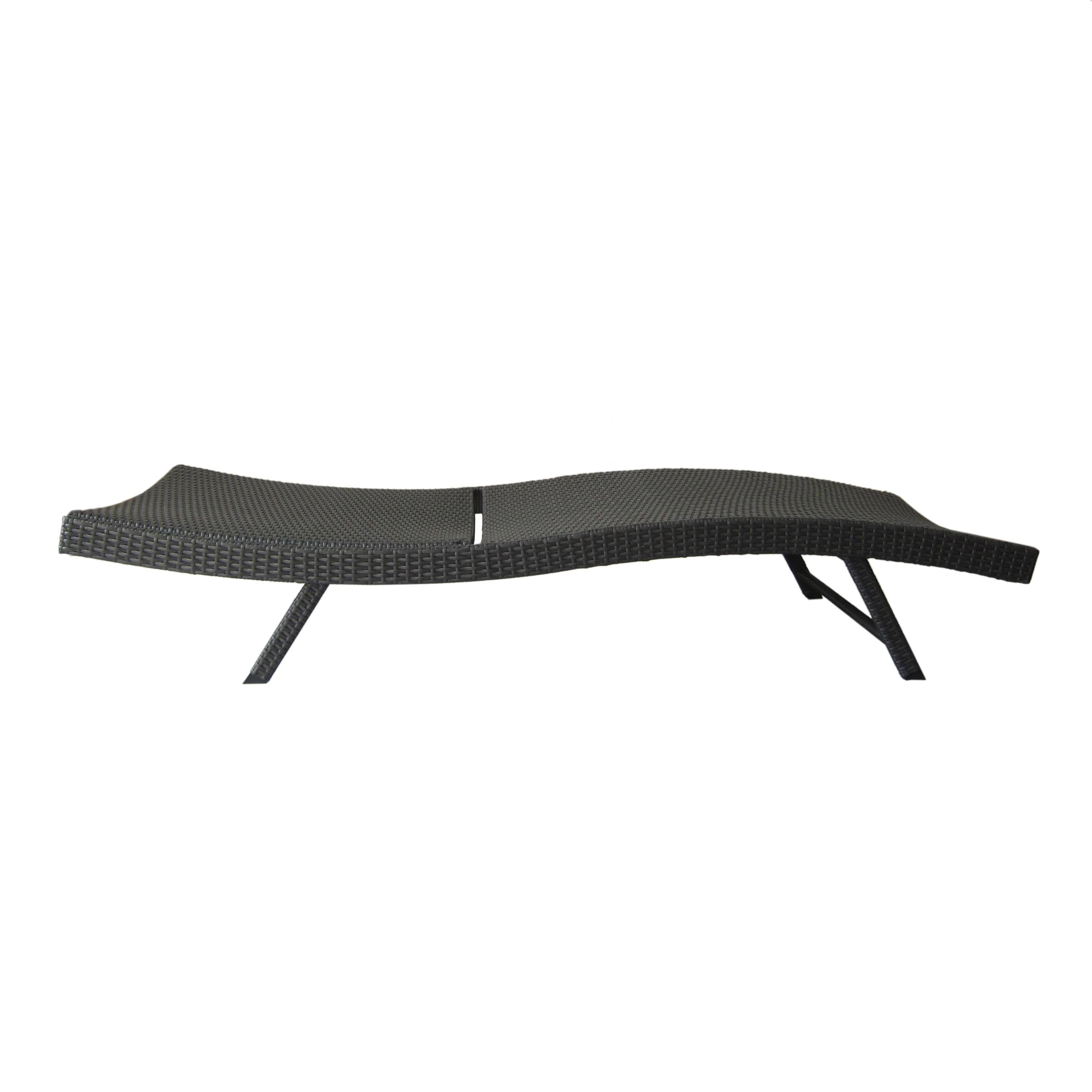 Eliana Outdoor Gray Wicker Chaise Lounge - furnishings
