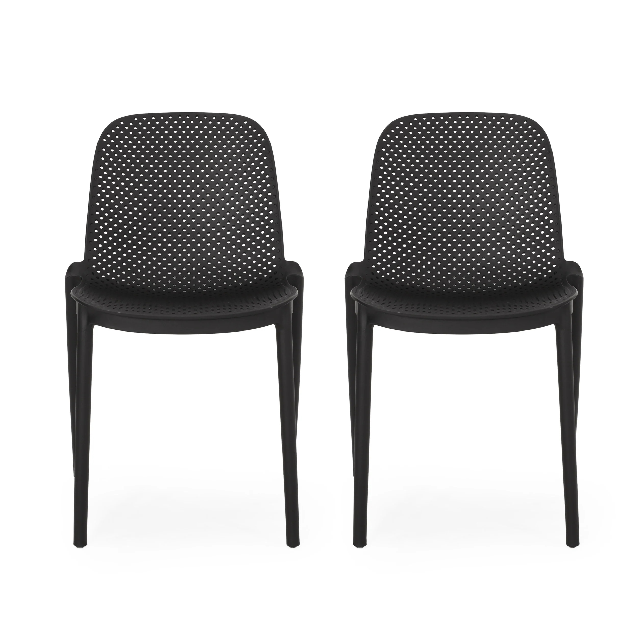Edenton Outdoor Modern Stacking Dining Chair (Set of 2) - furnishings
