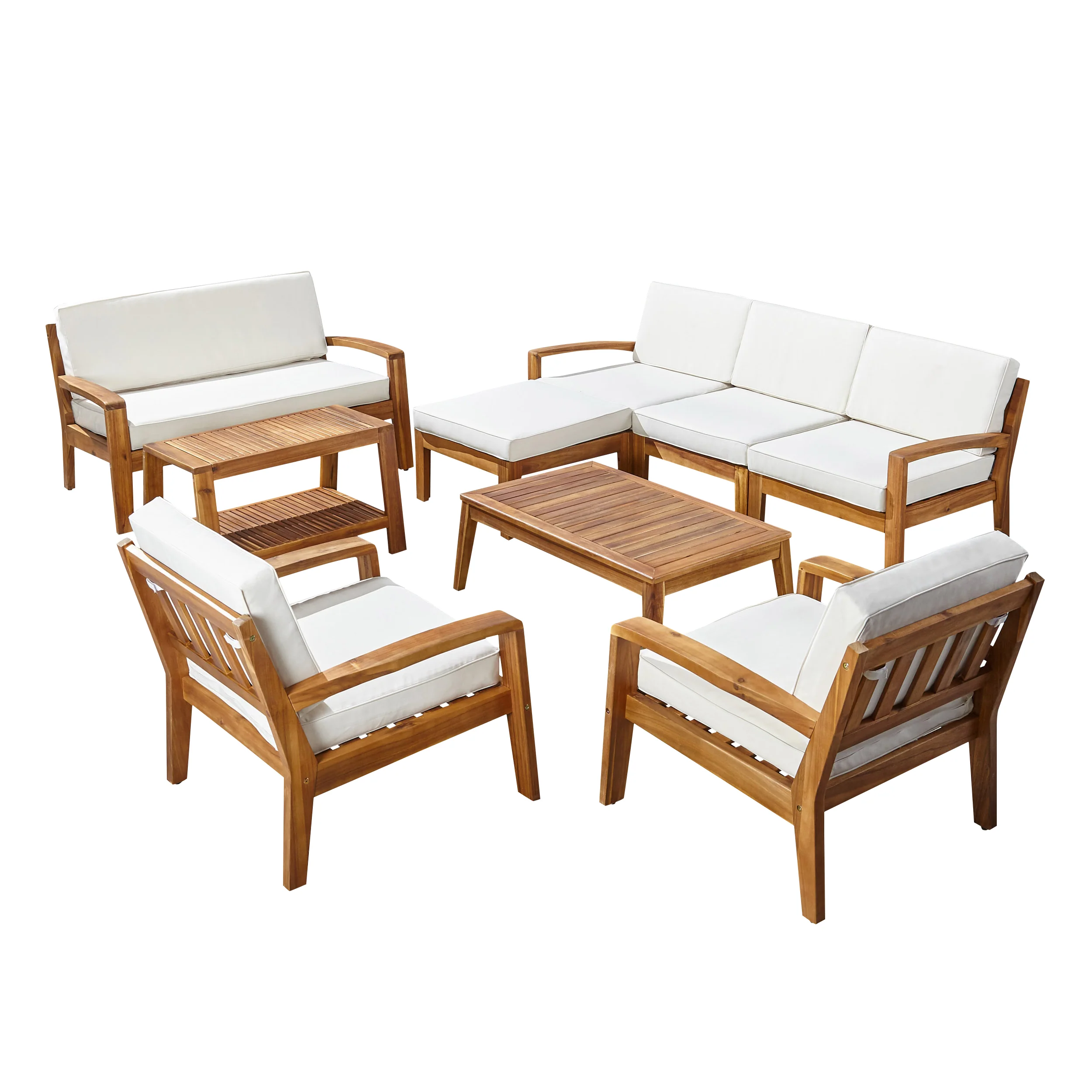 Parma 7-Seater Sectional Sofa Set For Patio with Loveseat - furnishings