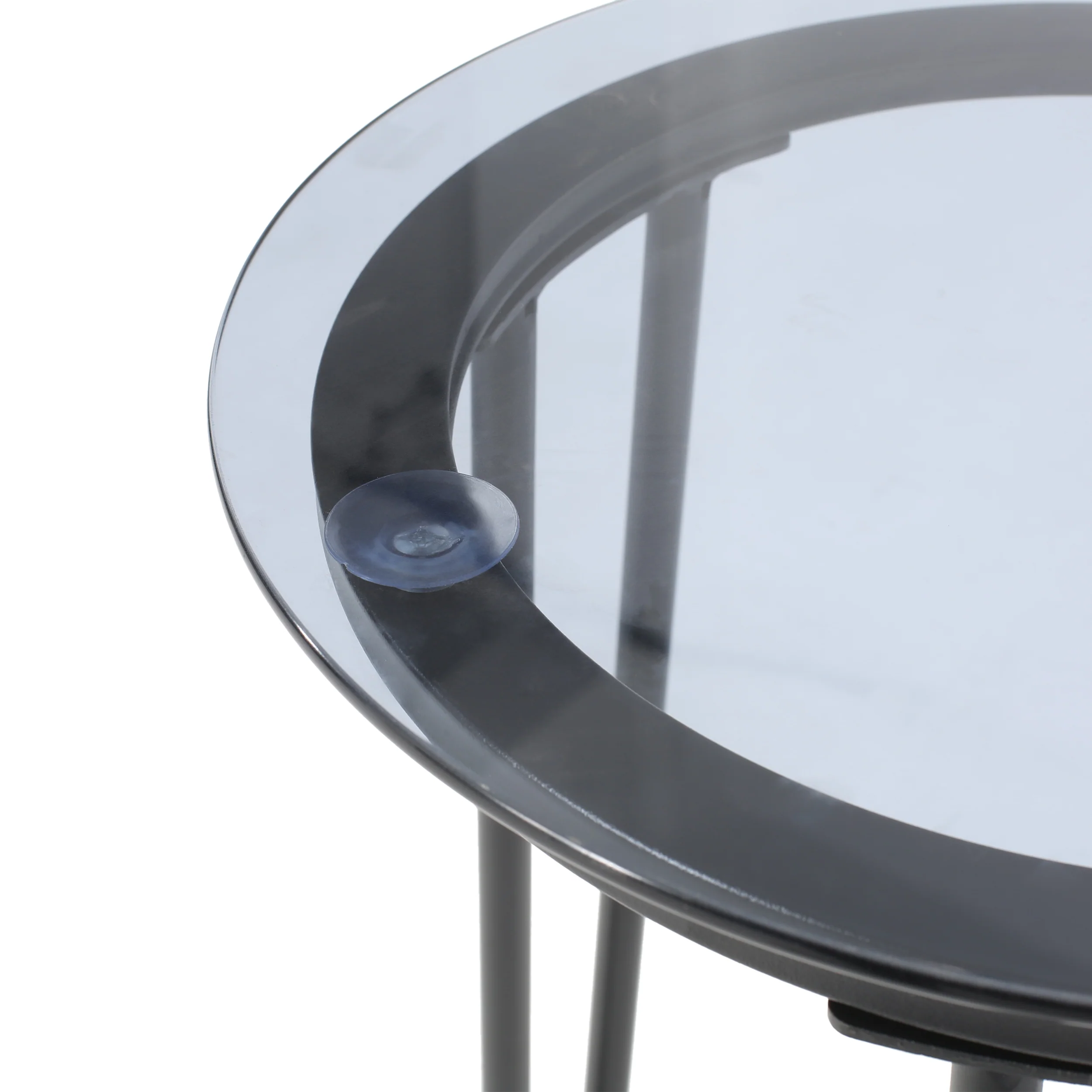 Morocco Modern Outdoor Side Table with Tempered Glass Top - furnishings