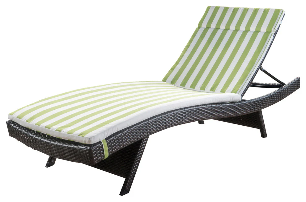Lakeport Outdoor Wicker Lounge with Water Resistant Cushion - furnishings